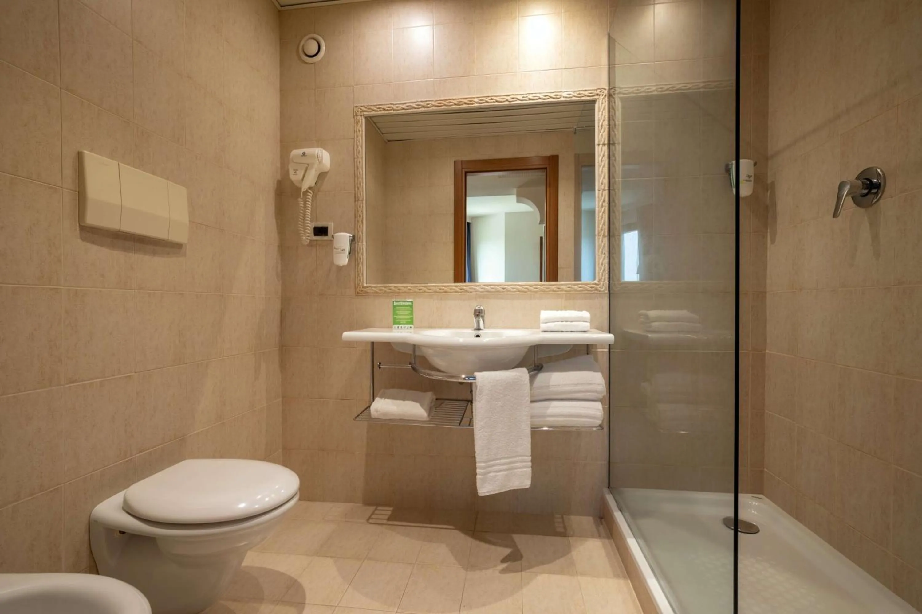 Shower in Best Western Park Hotel Roma Nord