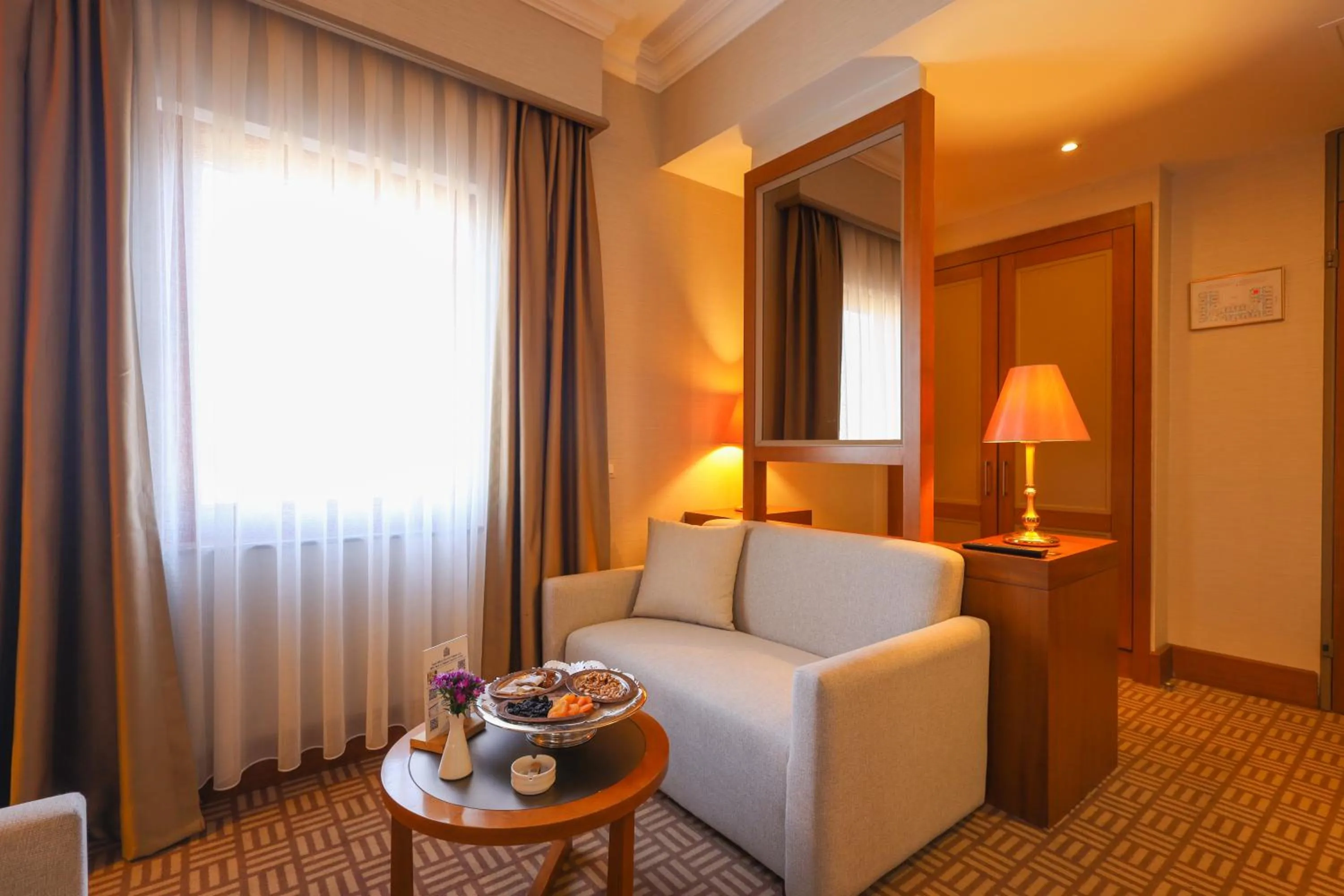 Seating area in Tugcan Hotel