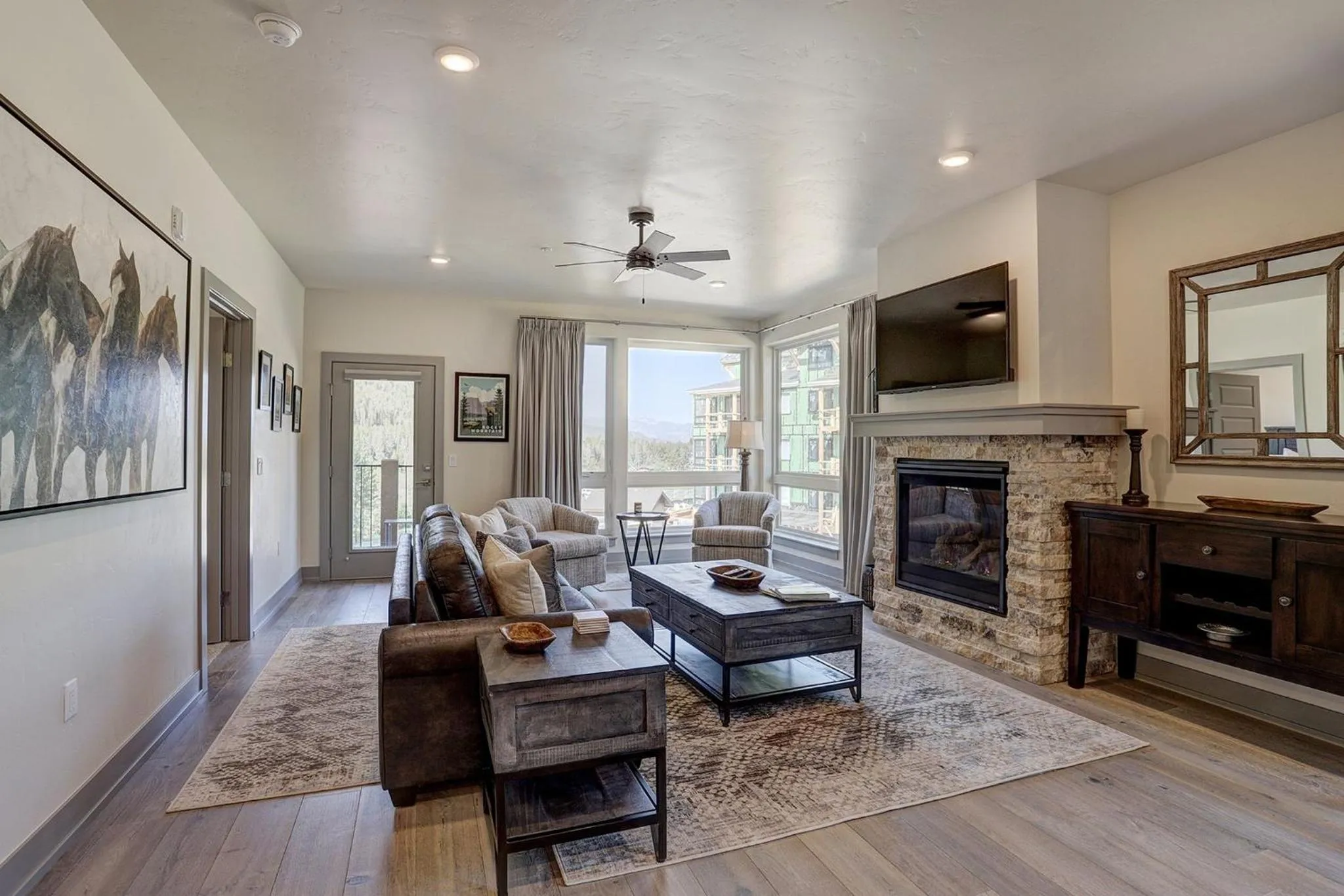 Living room in Clearwater Lofts by Keystone Resort