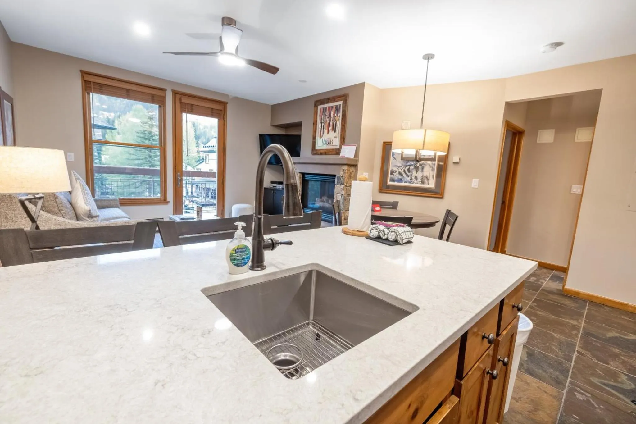 Communal kitchen in Jackpine & Black Bear Condominiums by Keystone Resort