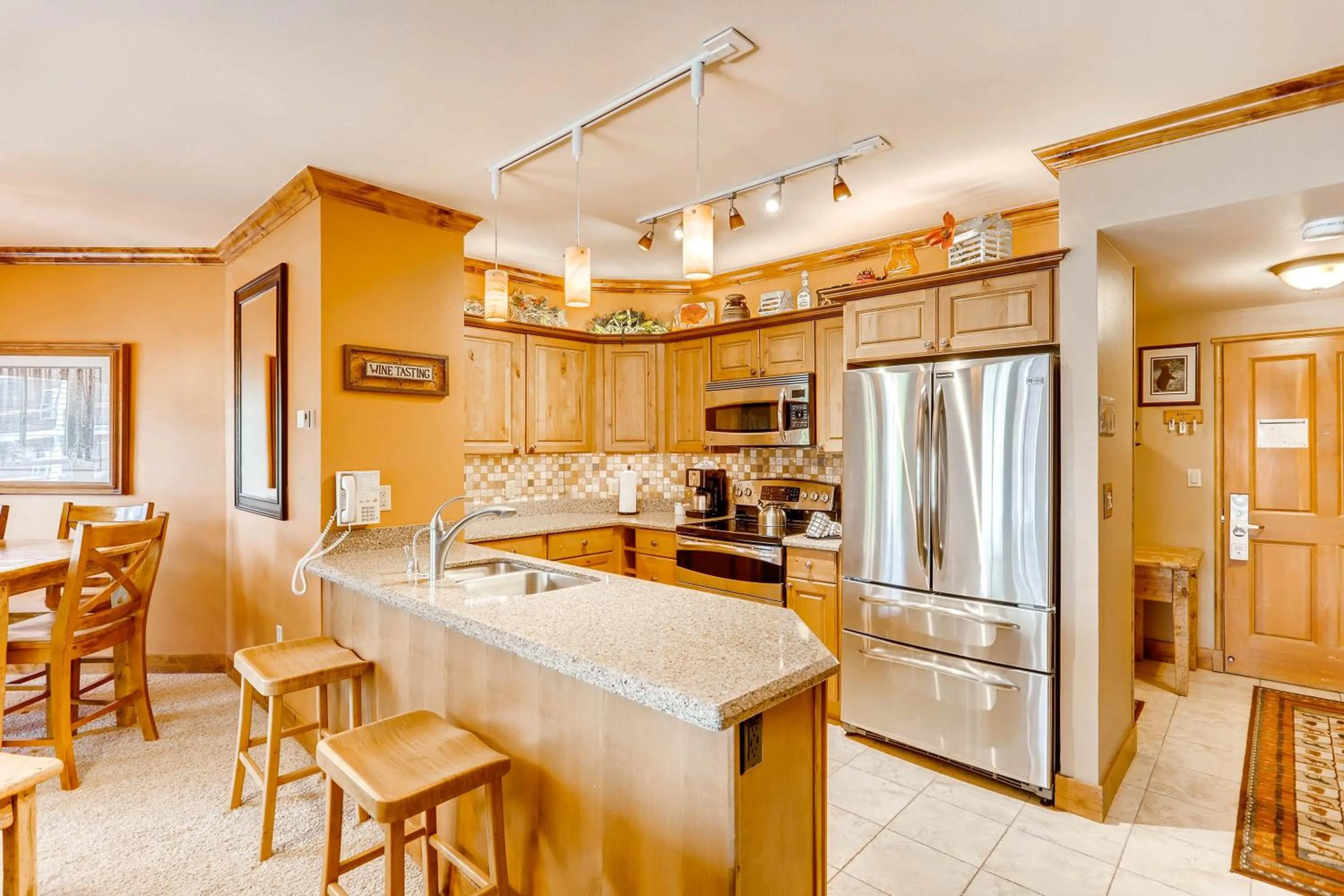 Kitchen or kitchenette in Jackpine & Black Bear Condominiums by Keystone Resort
