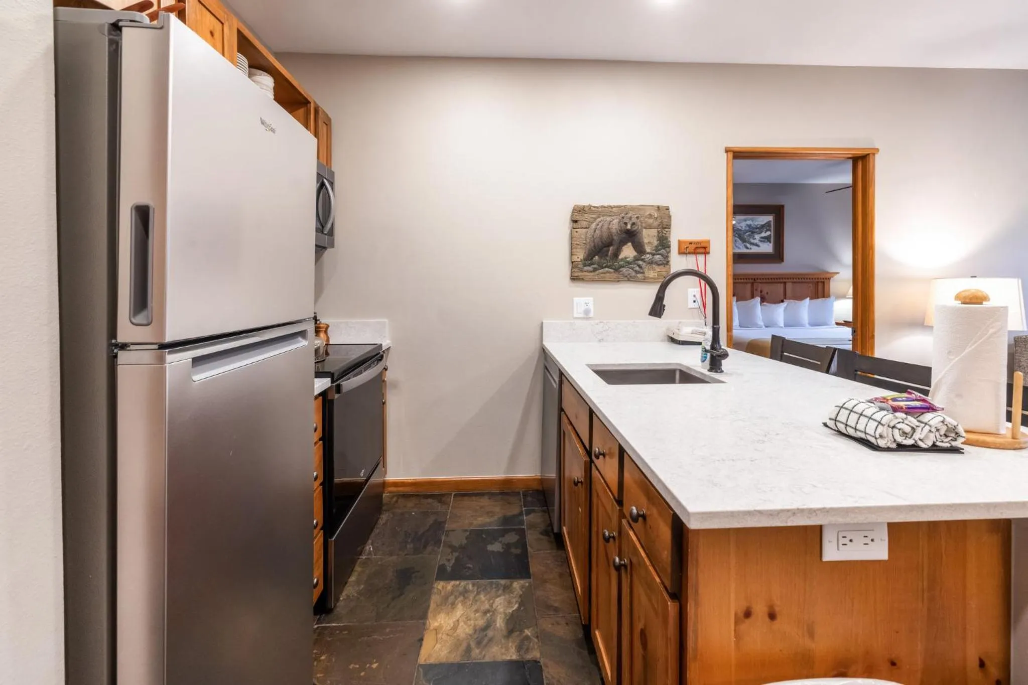 Communal kitchen in Jackpine & Black Bear Condominiums by Keystone Resort