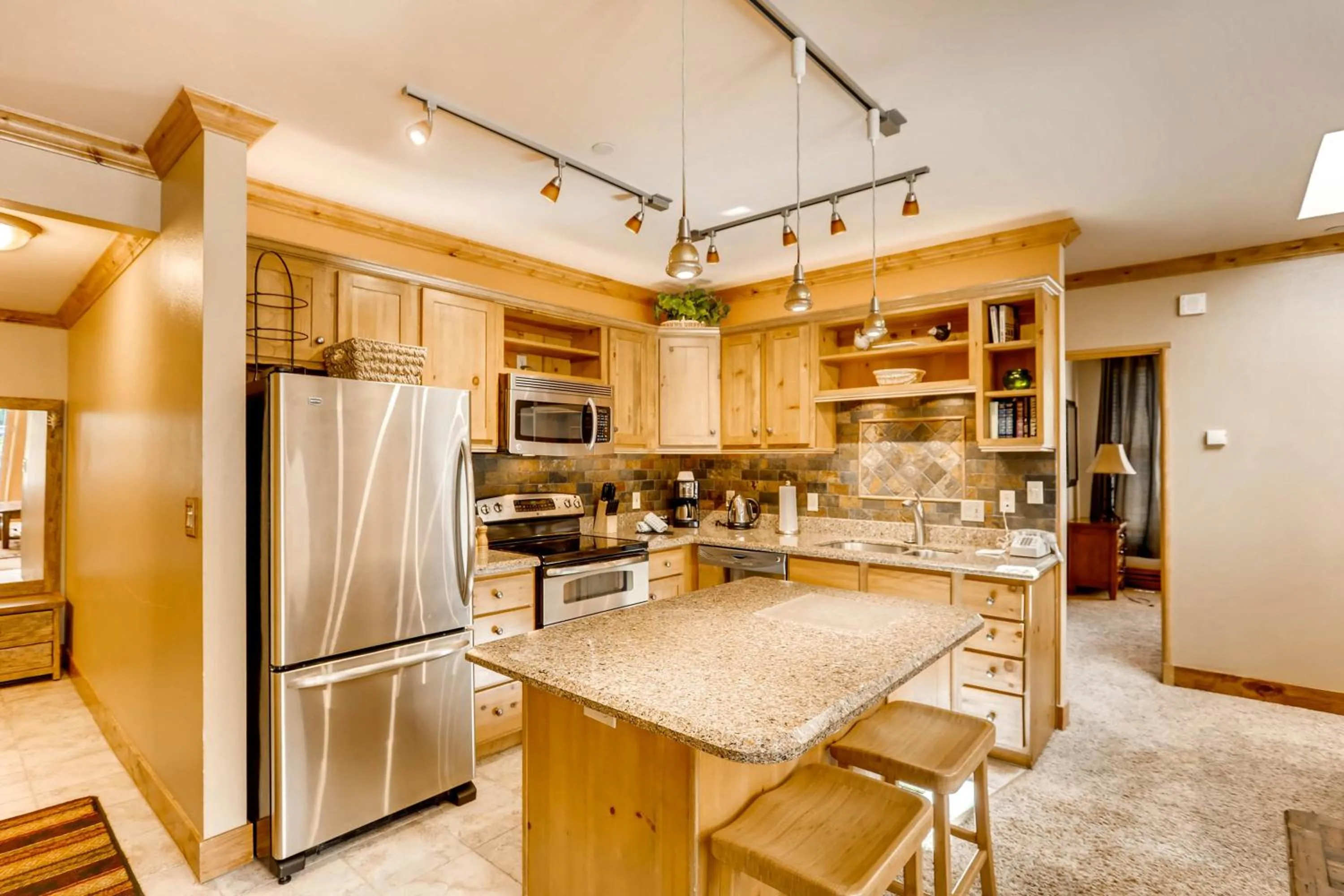 Kitchen or kitchenette in Jackpine & Black Bear Condominiums by Keystone Resort
