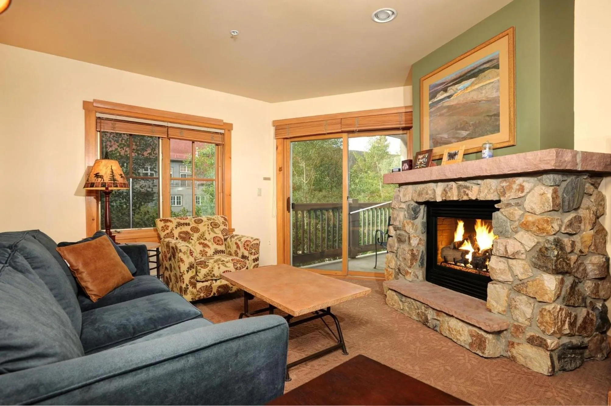 Living room in Expedition Station Condos by Vail Resorts