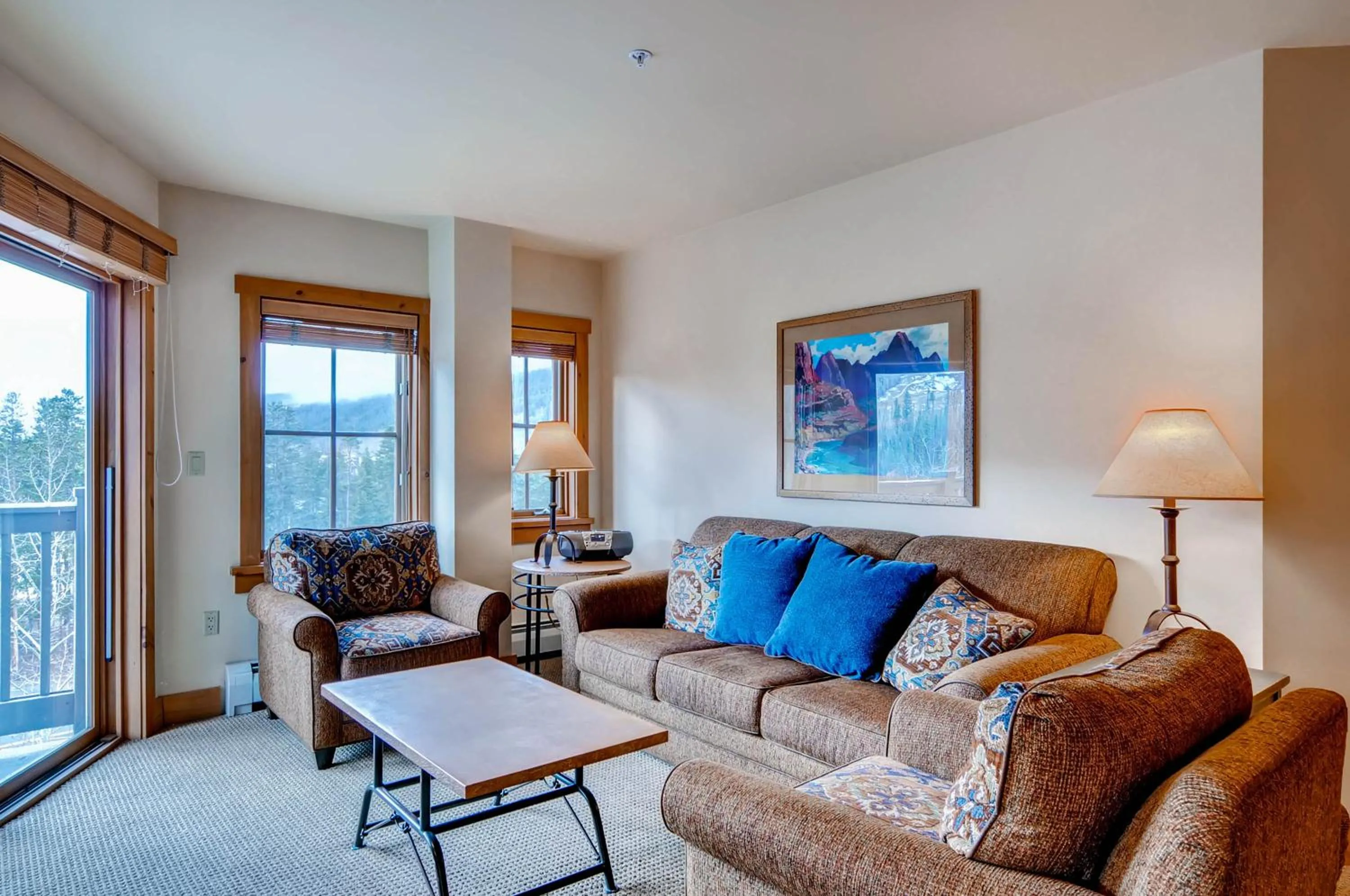 Living room in Expedition Station Condos by Vail Resorts