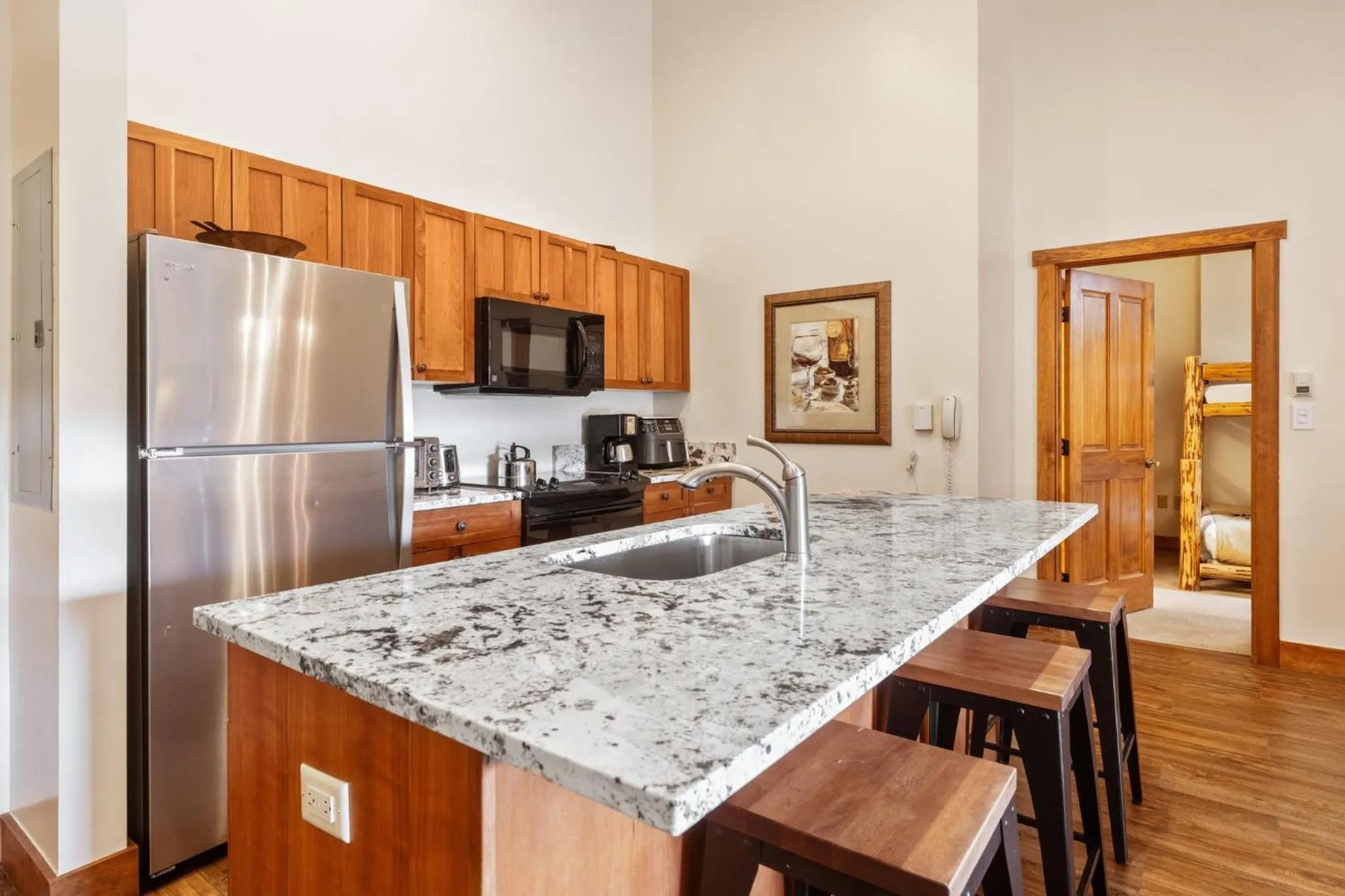 Communal kitchen in Red Hawk by Keystone Resort