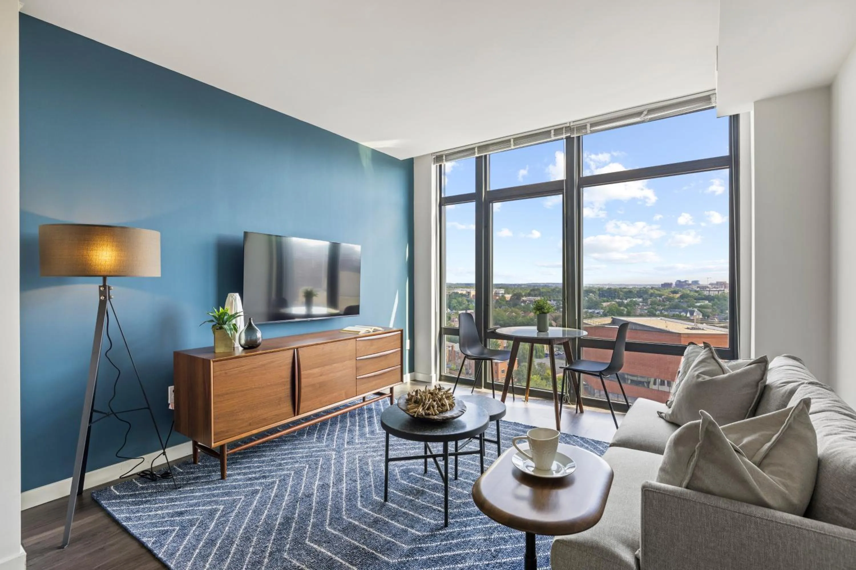 Living room in Placemakr Marymount Ballston