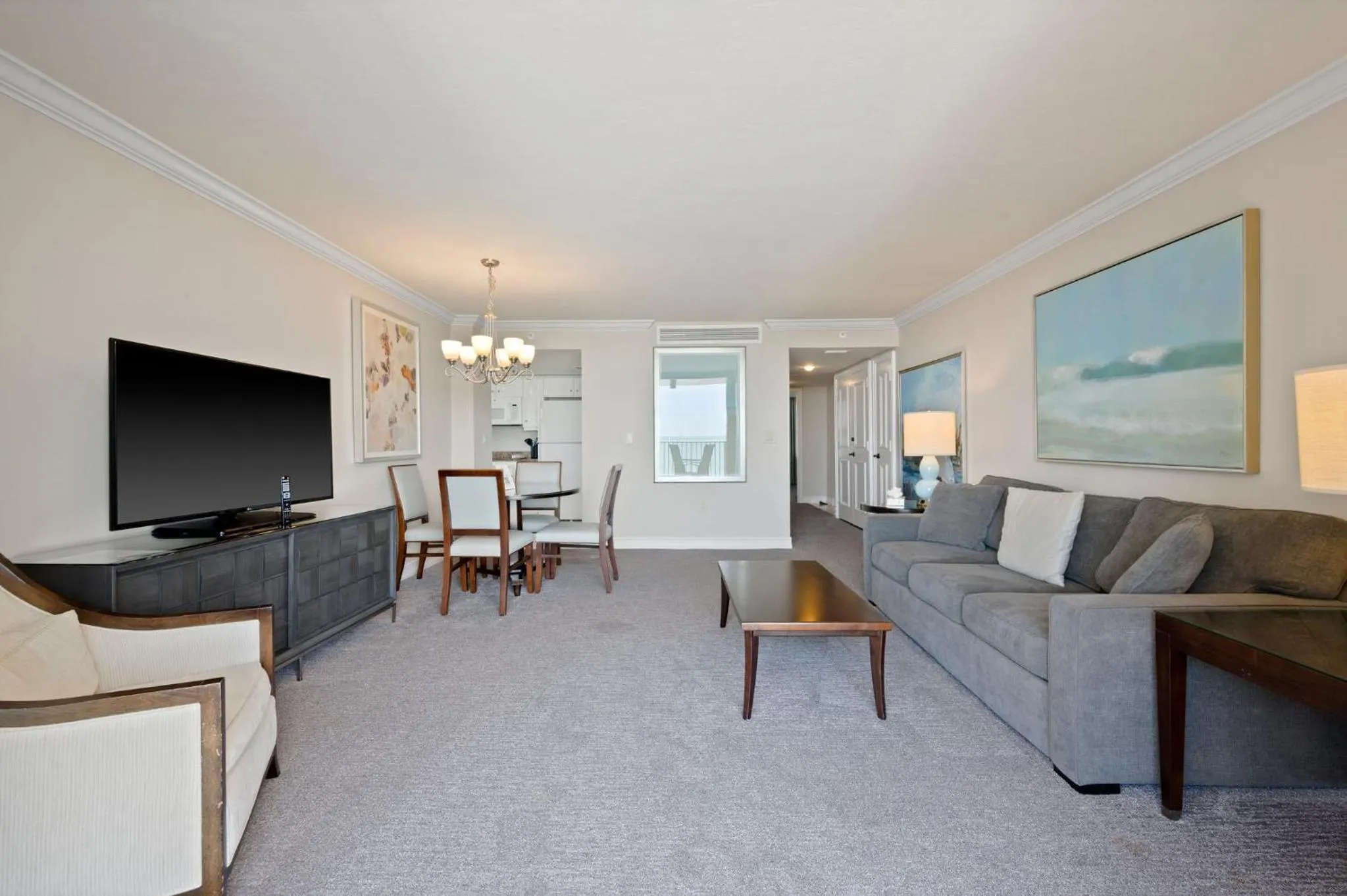 Living room in Marco Beach Ocean Suites