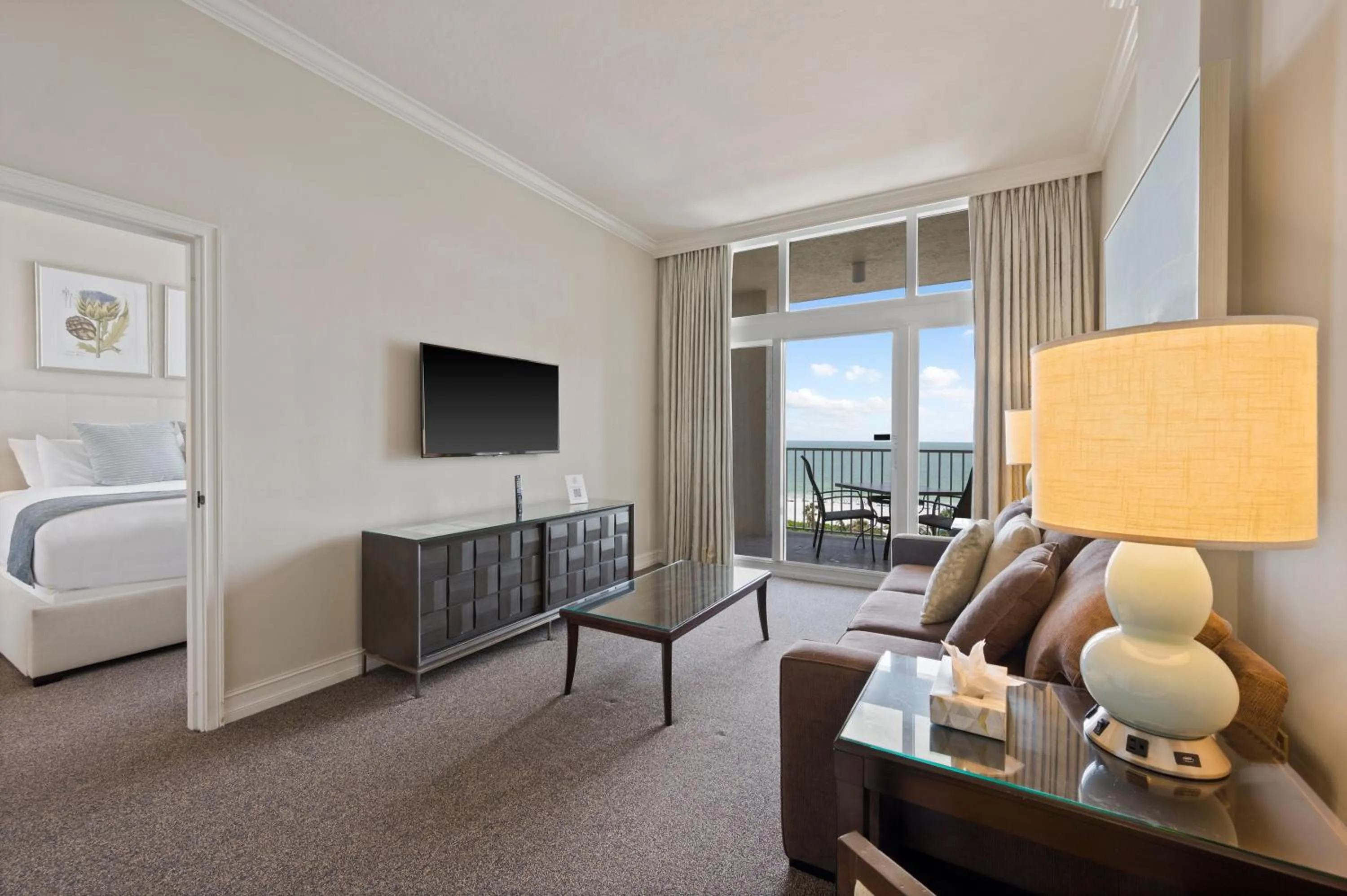 Living room, Bed in Marco Beach Ocean Suites