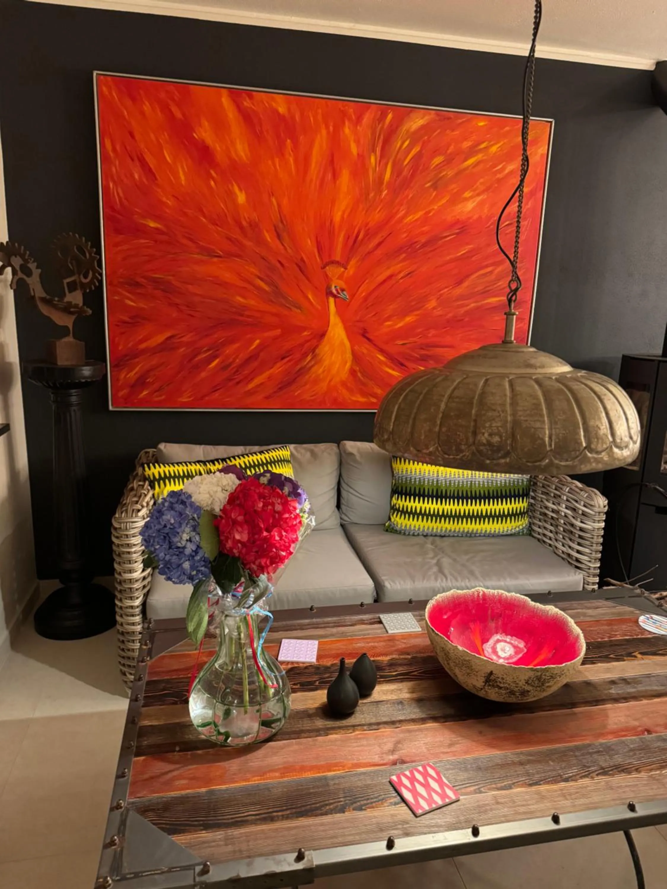 Communal lounge/ TV room in Palm View Guesthouse, adults only