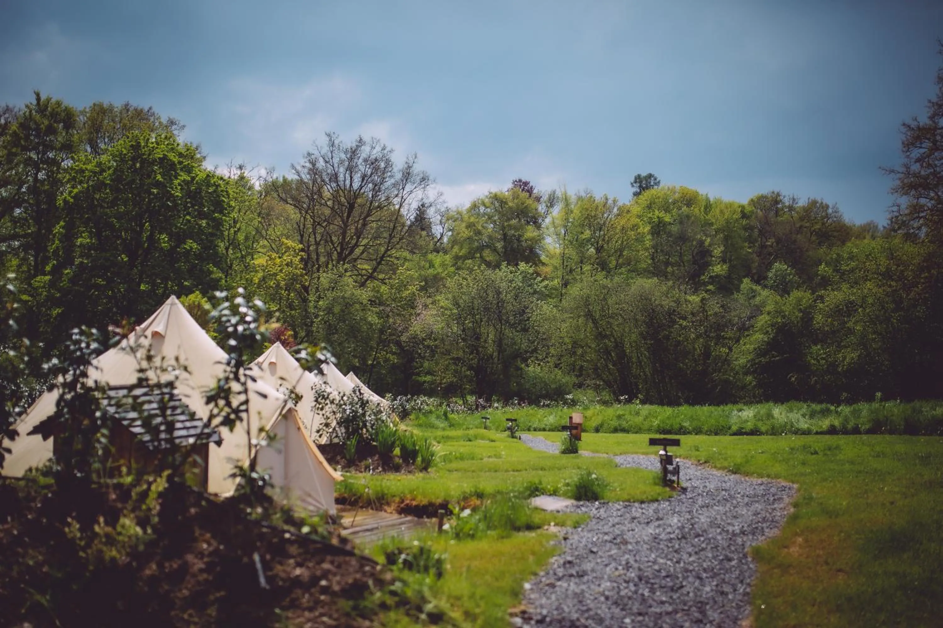 Garden view in Le Domaine de Bra