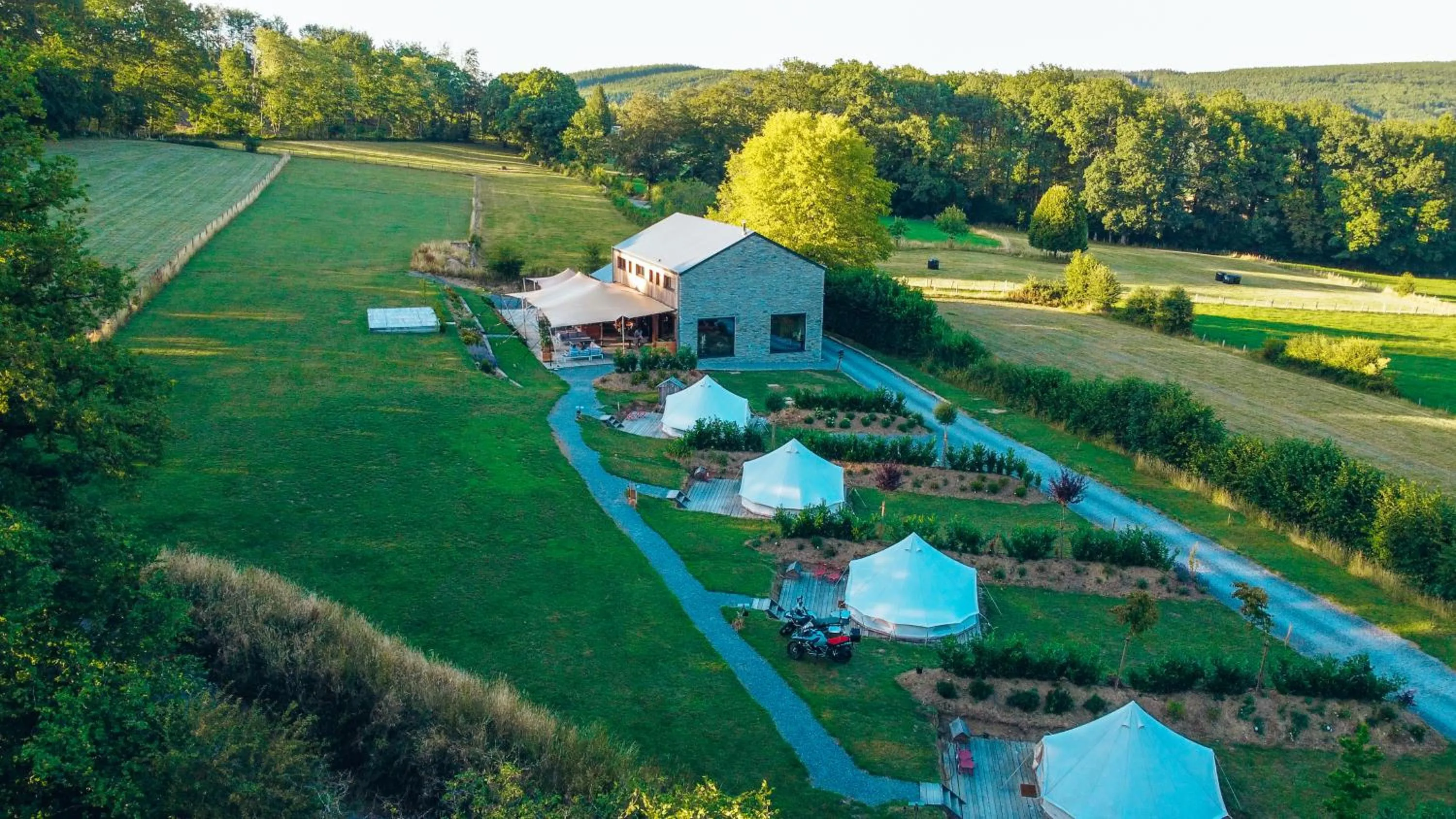 Bird's eye view in Le Domaine de Bra