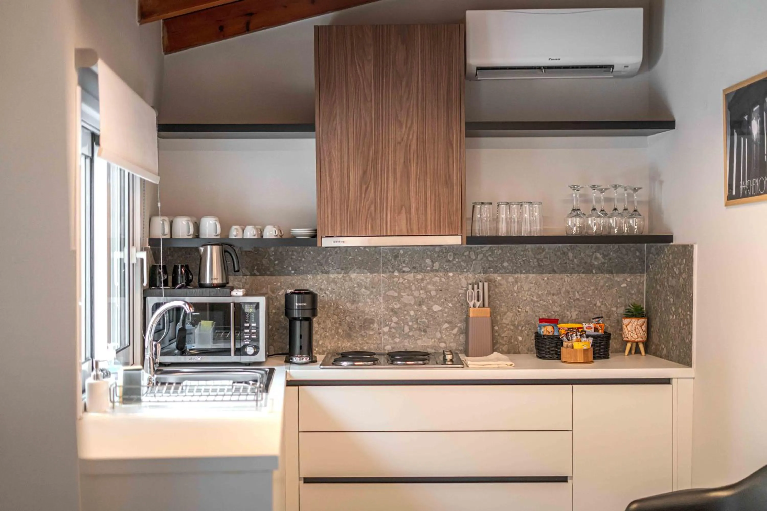 Kitchen or kitchenette in Belle Athenes - Luxury Rooms at Monastiraki Railway Station