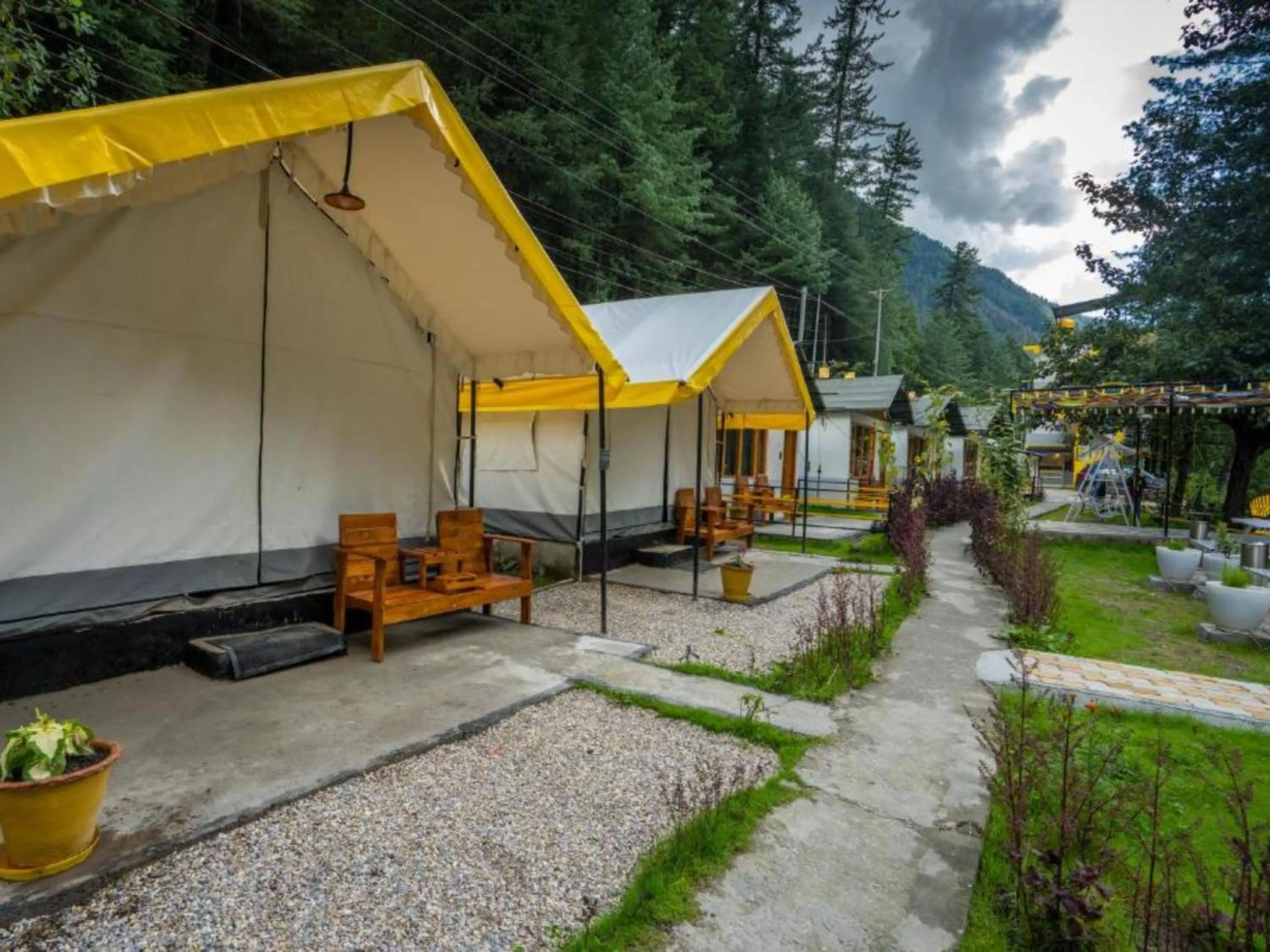 Property building in The Hosteller Kasol, Riverside