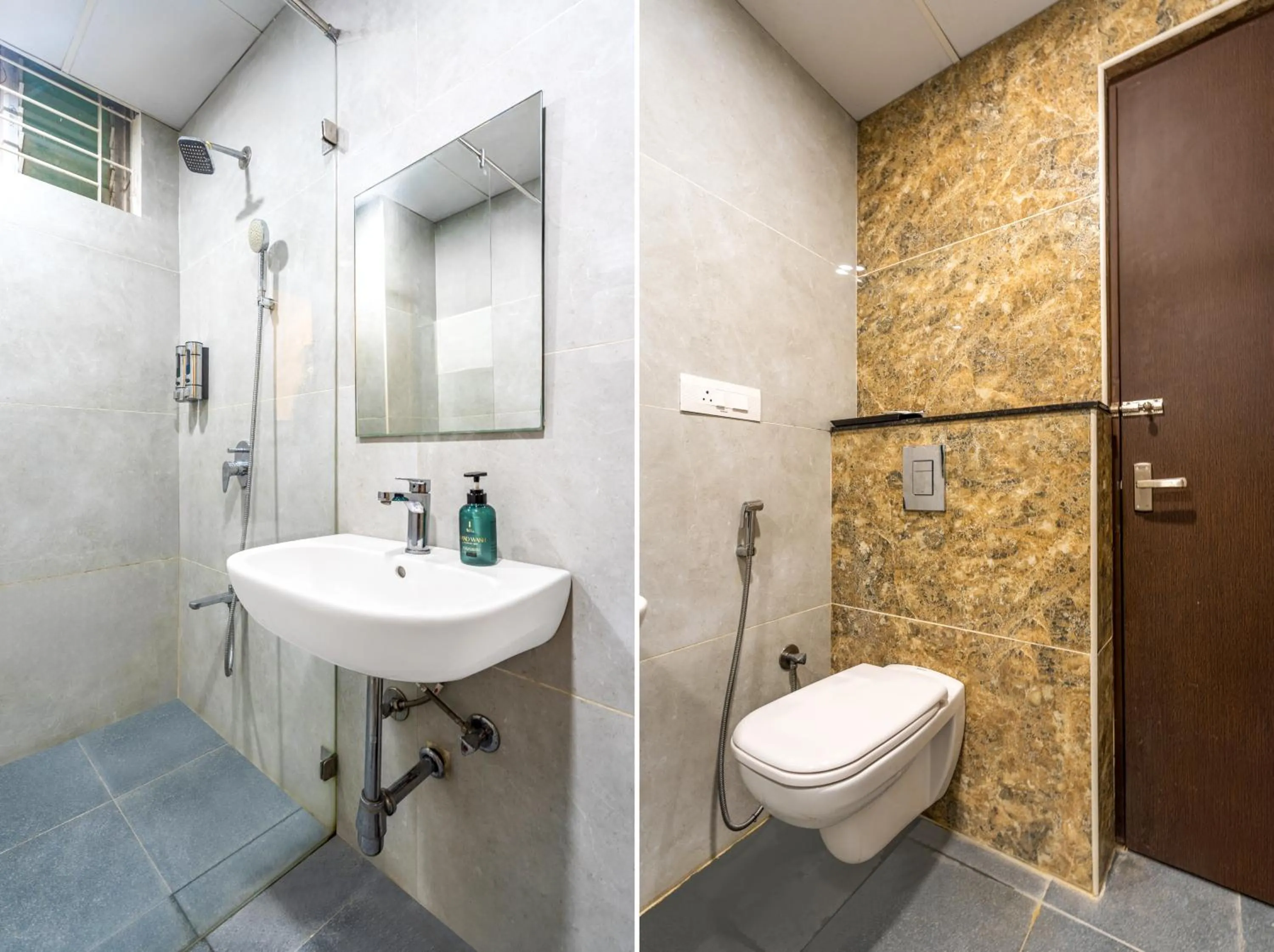 Bathroom in Bangalore Times by Alaya Stays