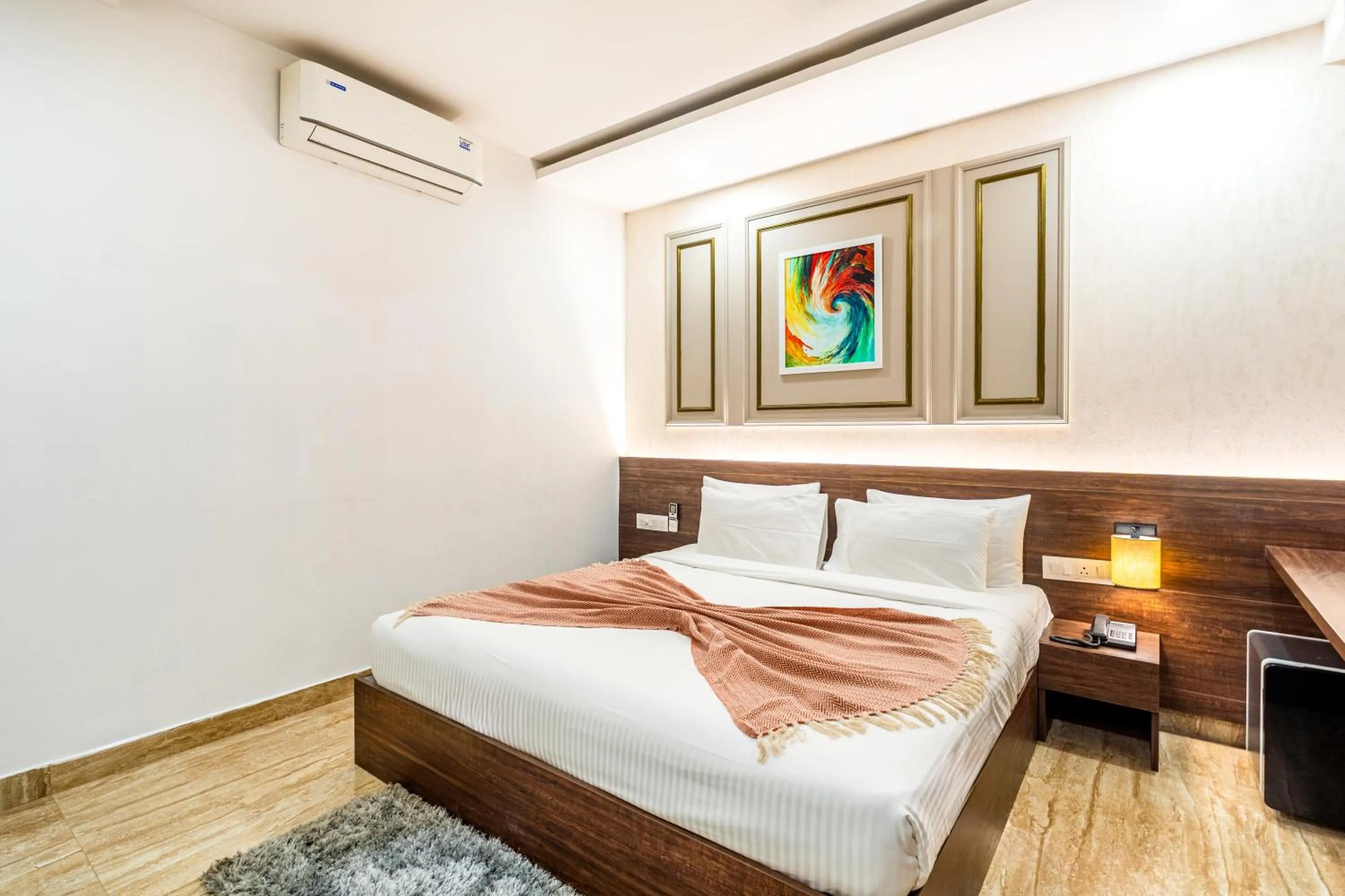 Photo of the whole room, Bed in Bangalore Times by Alaya Stays