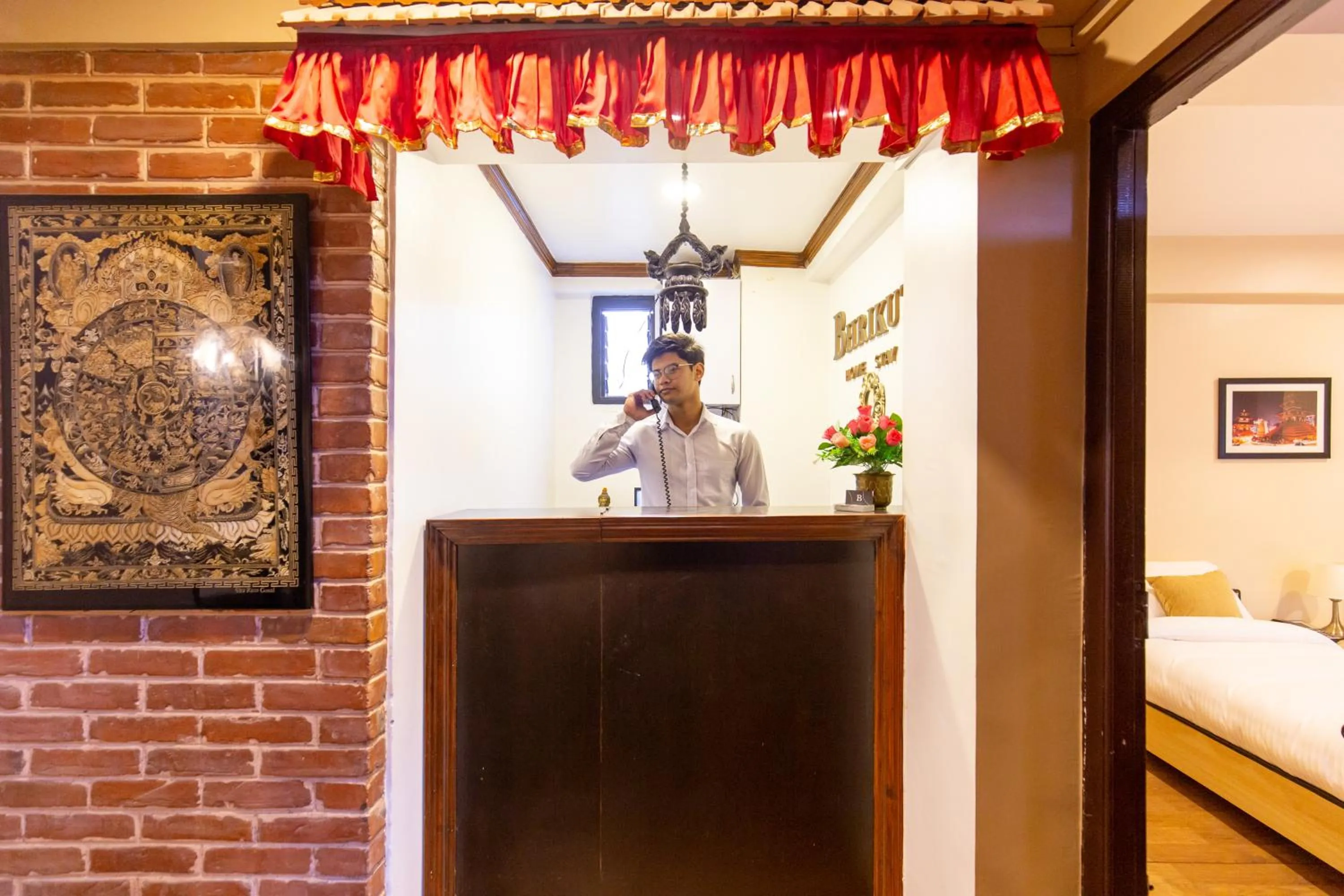 Lobby or reception, Bed in Bhrikuti Stay - Patan Durbar Square