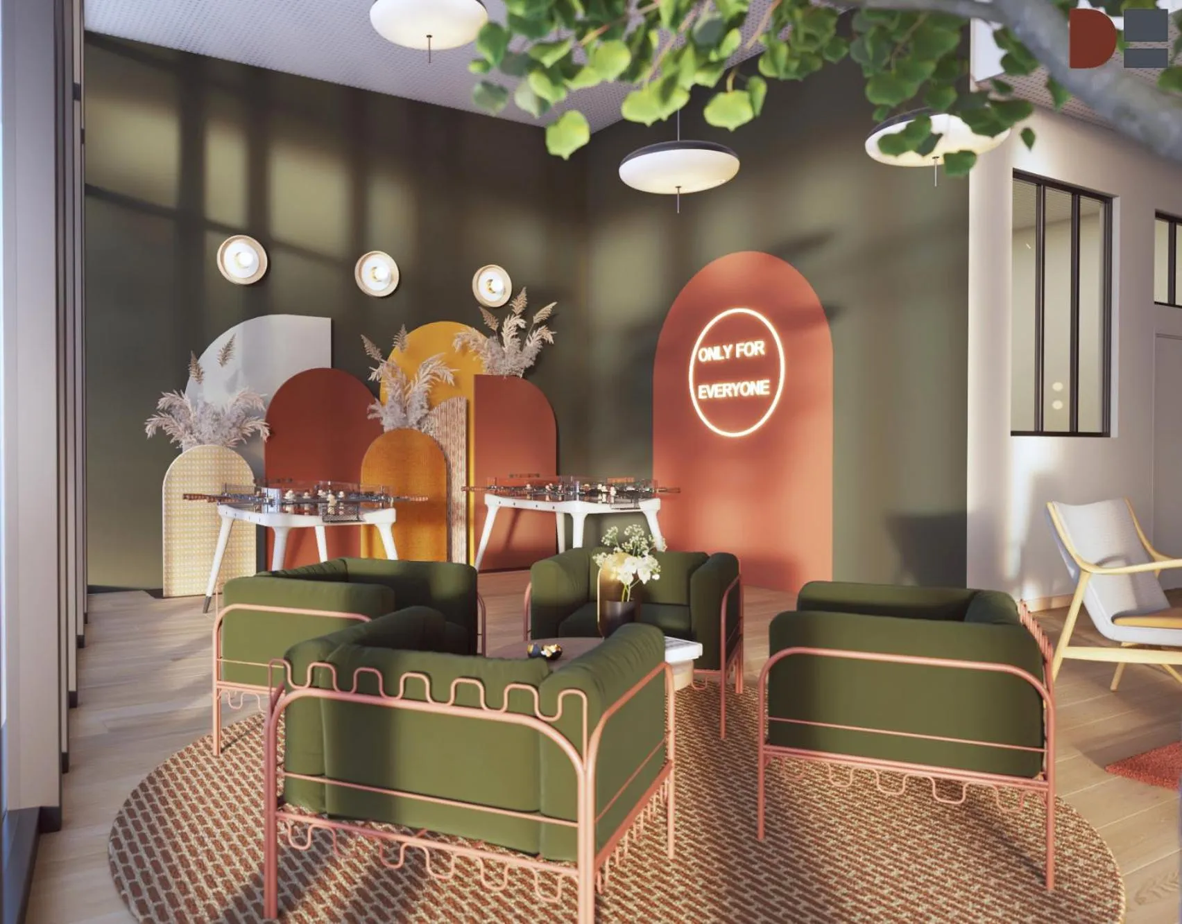 Lobby or reception in B&B HOTEL Geneva Airport