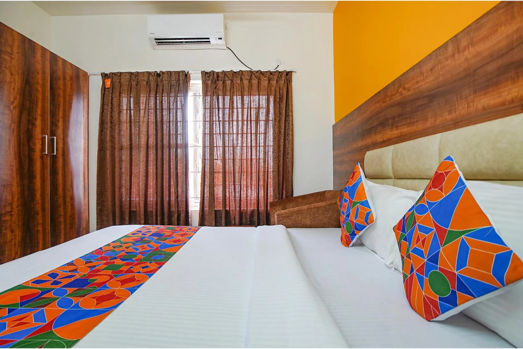 Photo of the whole room, Bed in FabHotel Greenwood Xpress Inn - Nr Manipal Hospital