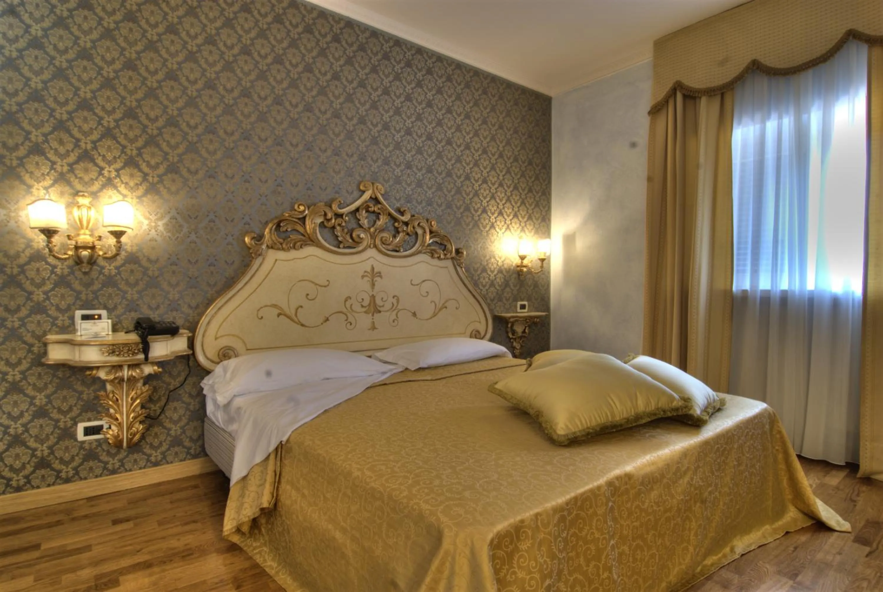 Decorative detail, Bed in Villa Tuscolana