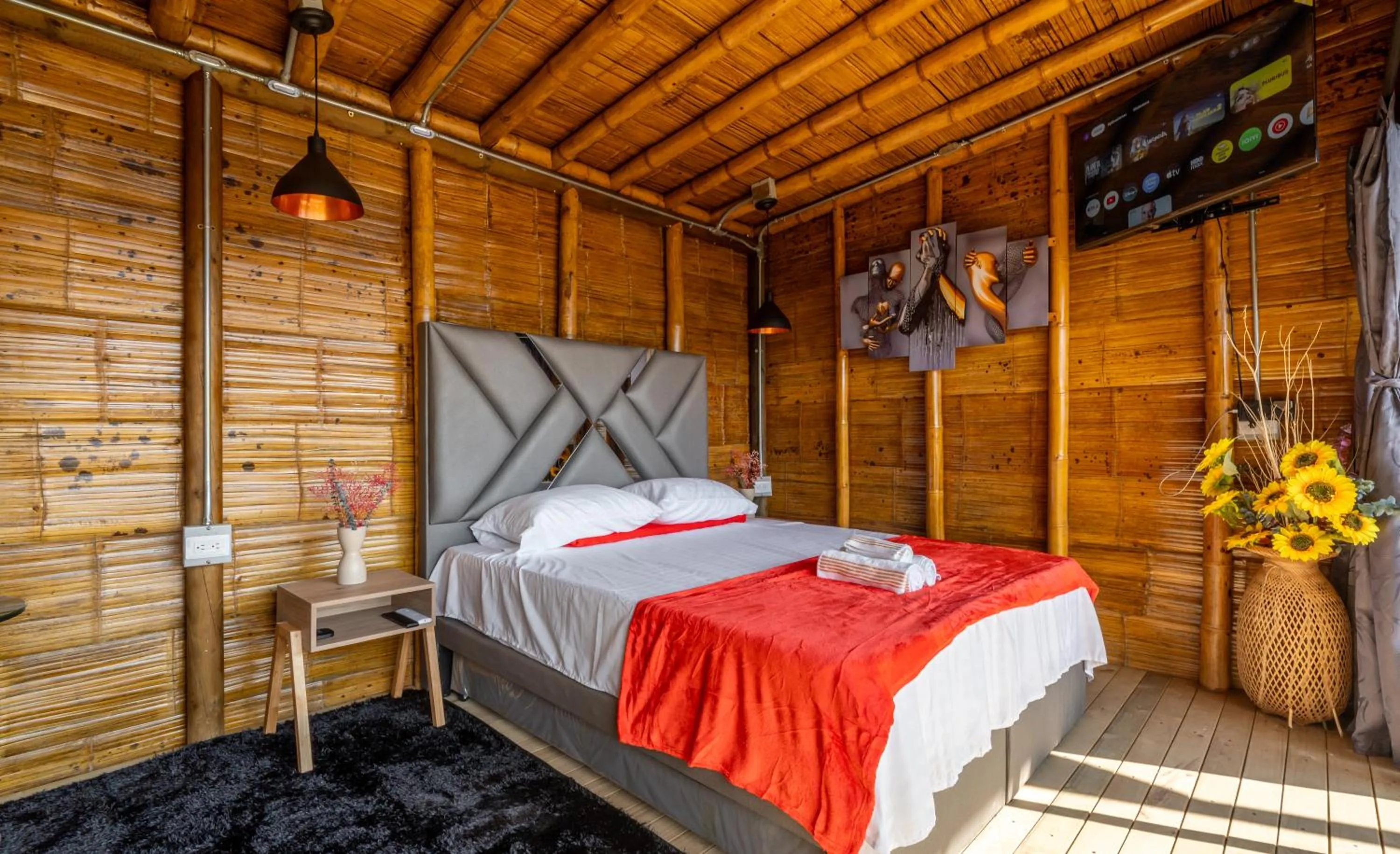 Bedroom, Bed in Glamping Mirador Santa Fe-Sopetran