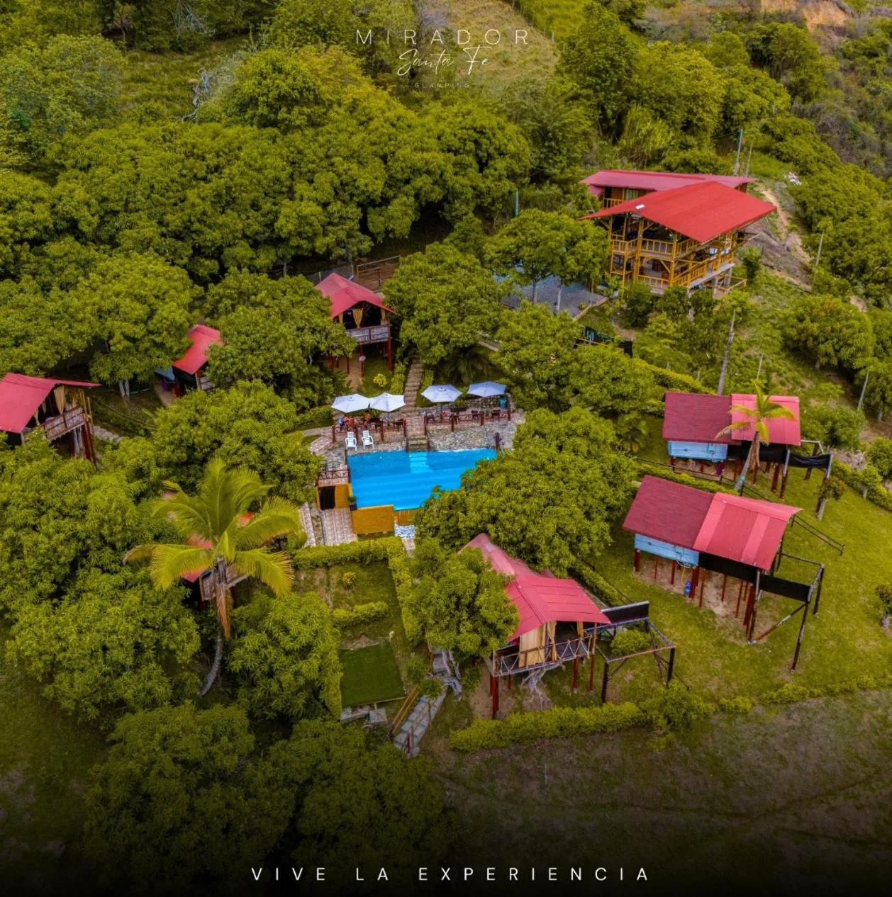 Bird's eye view in Glamping Mirador Santa Fe-Sopetran