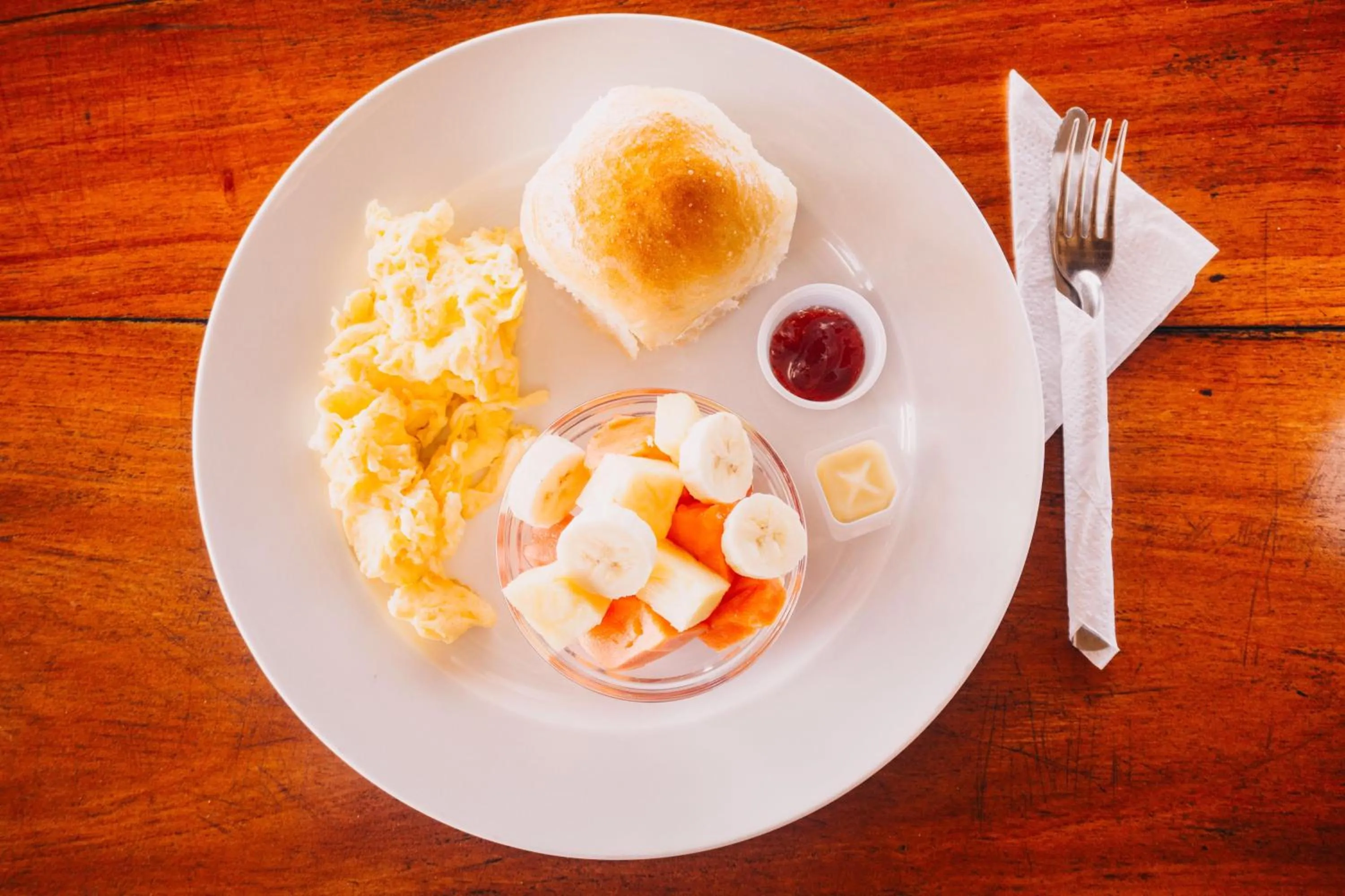 American breakfast in Beach Break Hotel & Surf Camp de Playa Venao