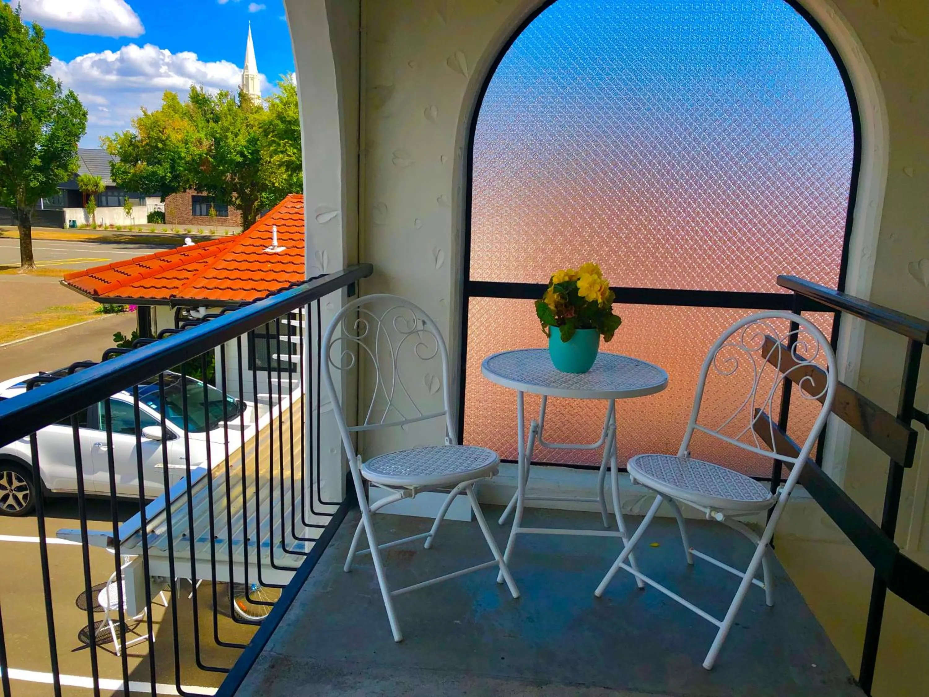 Balcony/Terrace in Hacienda Motor Lodge