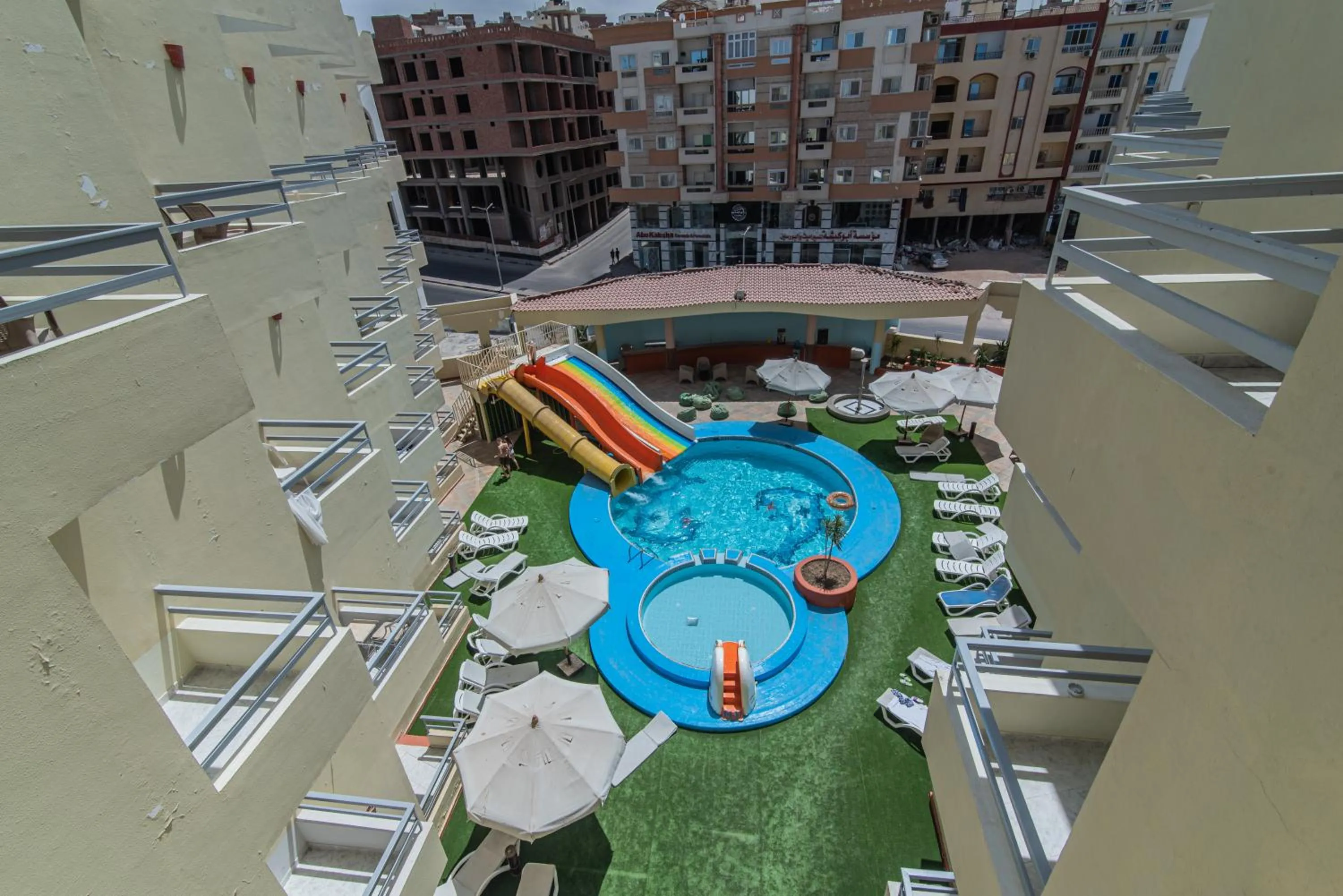 Pool view in Dexon Roma Hotel