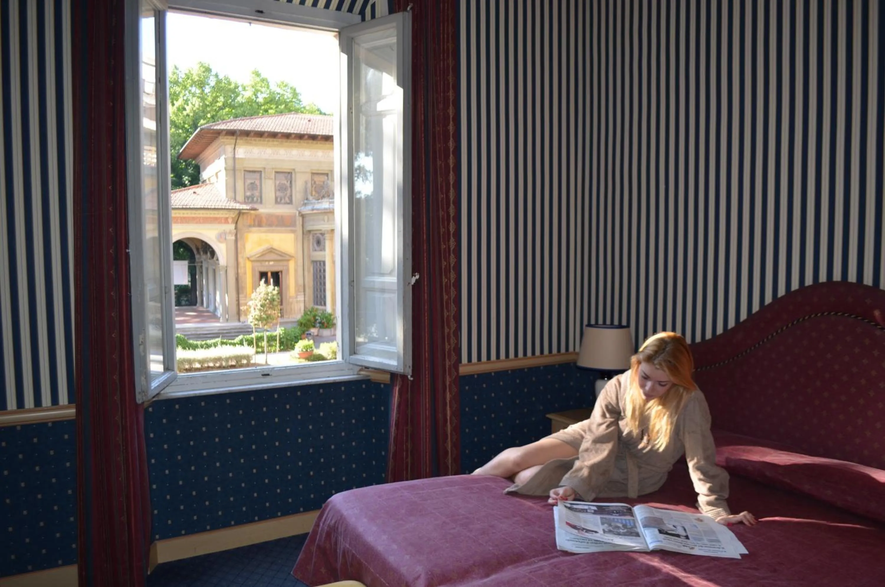 Bed in Grand Hotel Nizza Et Suisse