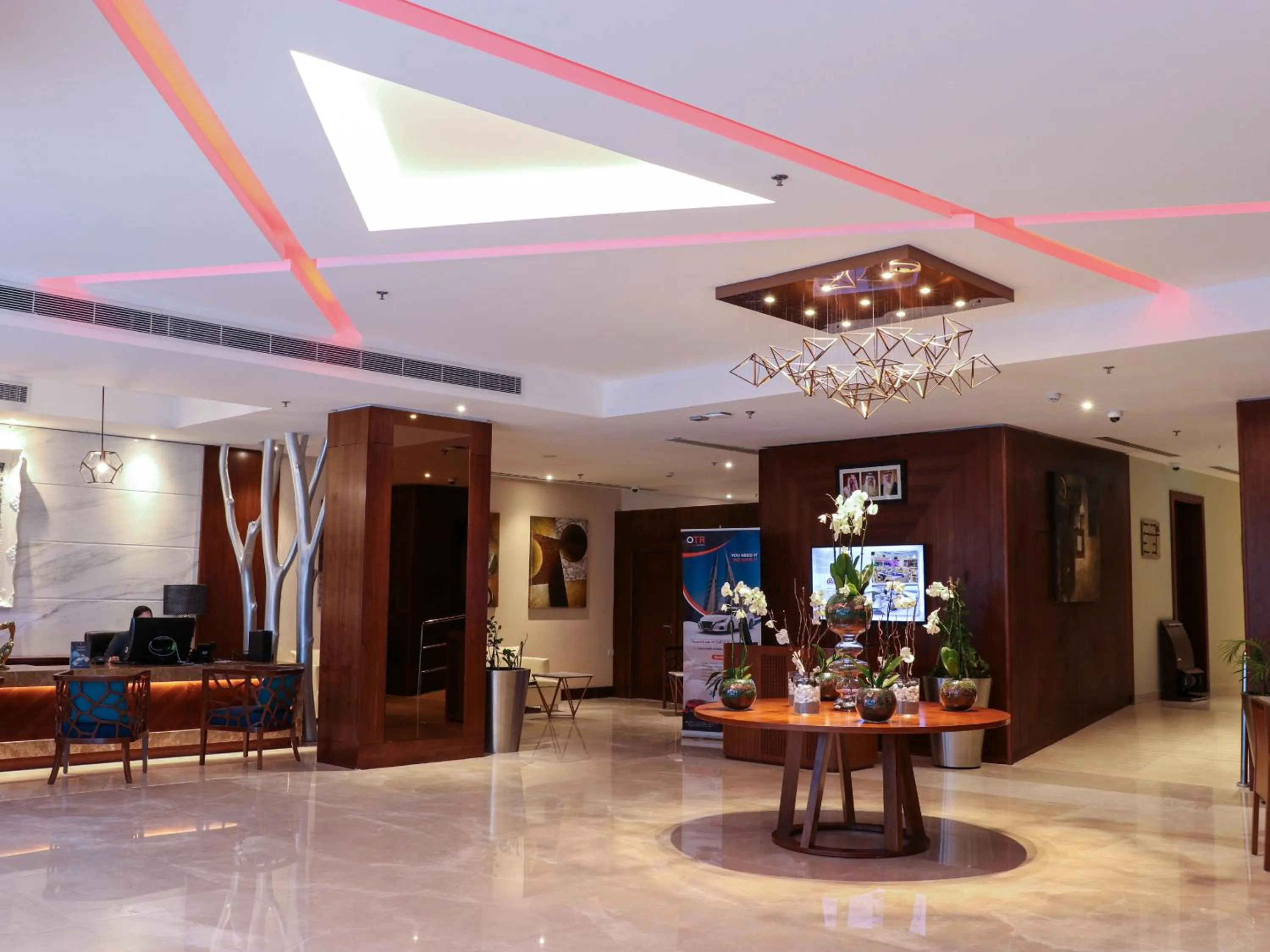 Lobby or reception in The Seven Hotel