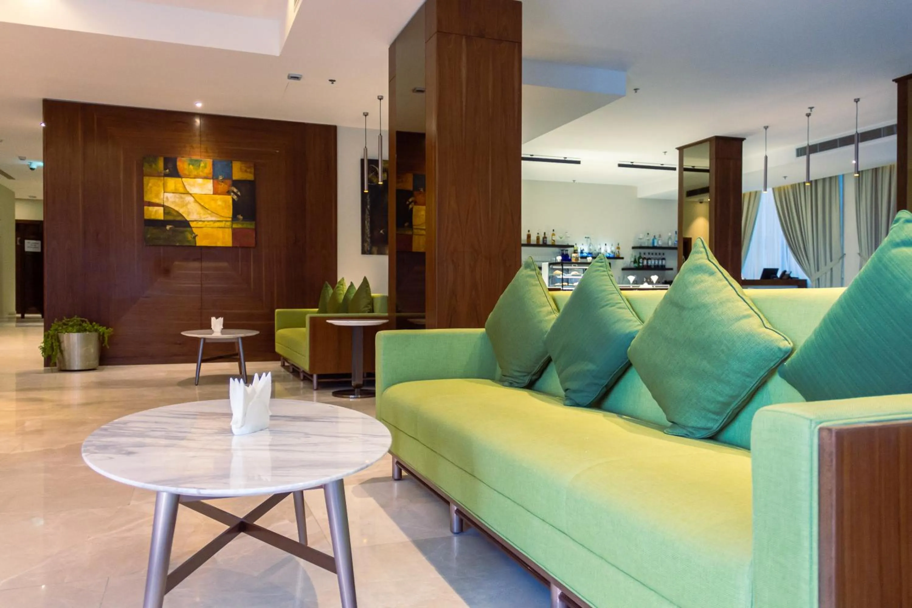 Lobby or reception in The Seven Hotel