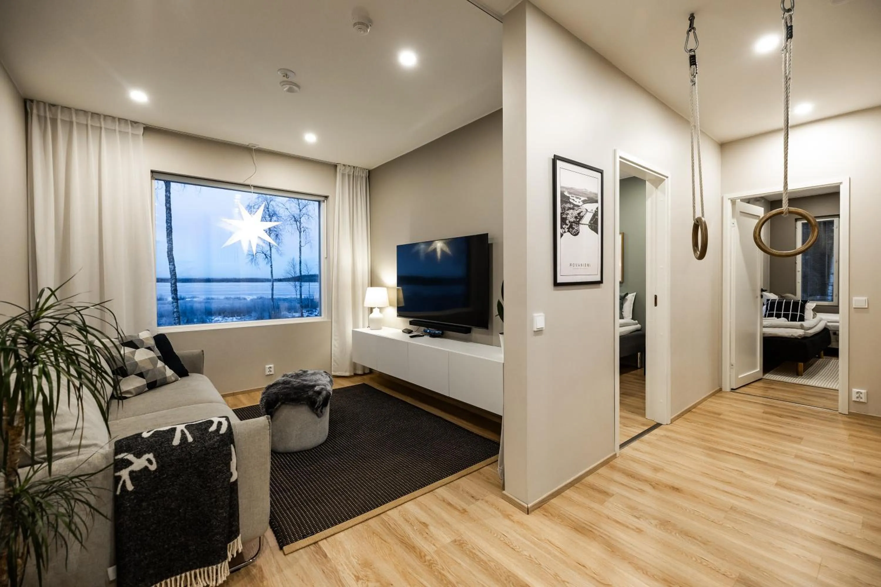 Bed in Villa Forest -private location, sauna and jacuzzi