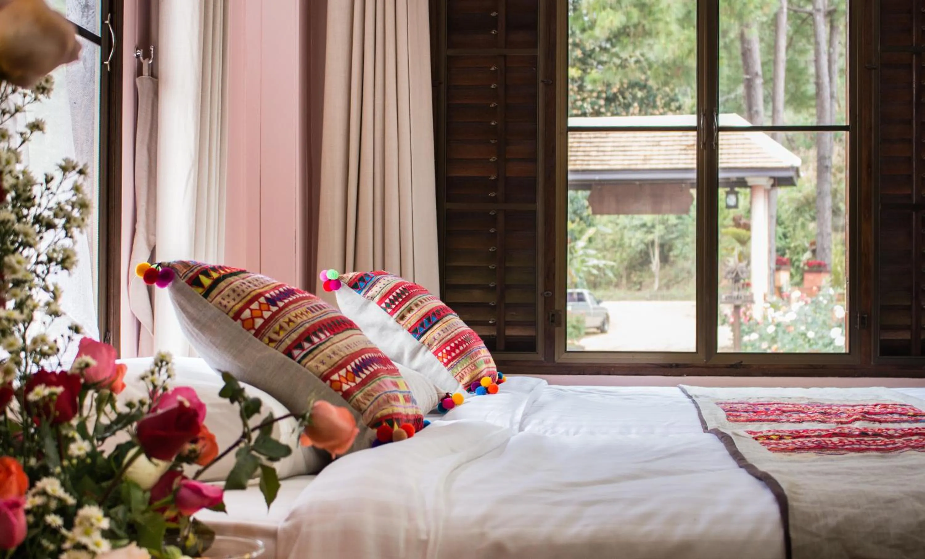 Bed in Phumorkdao Resort