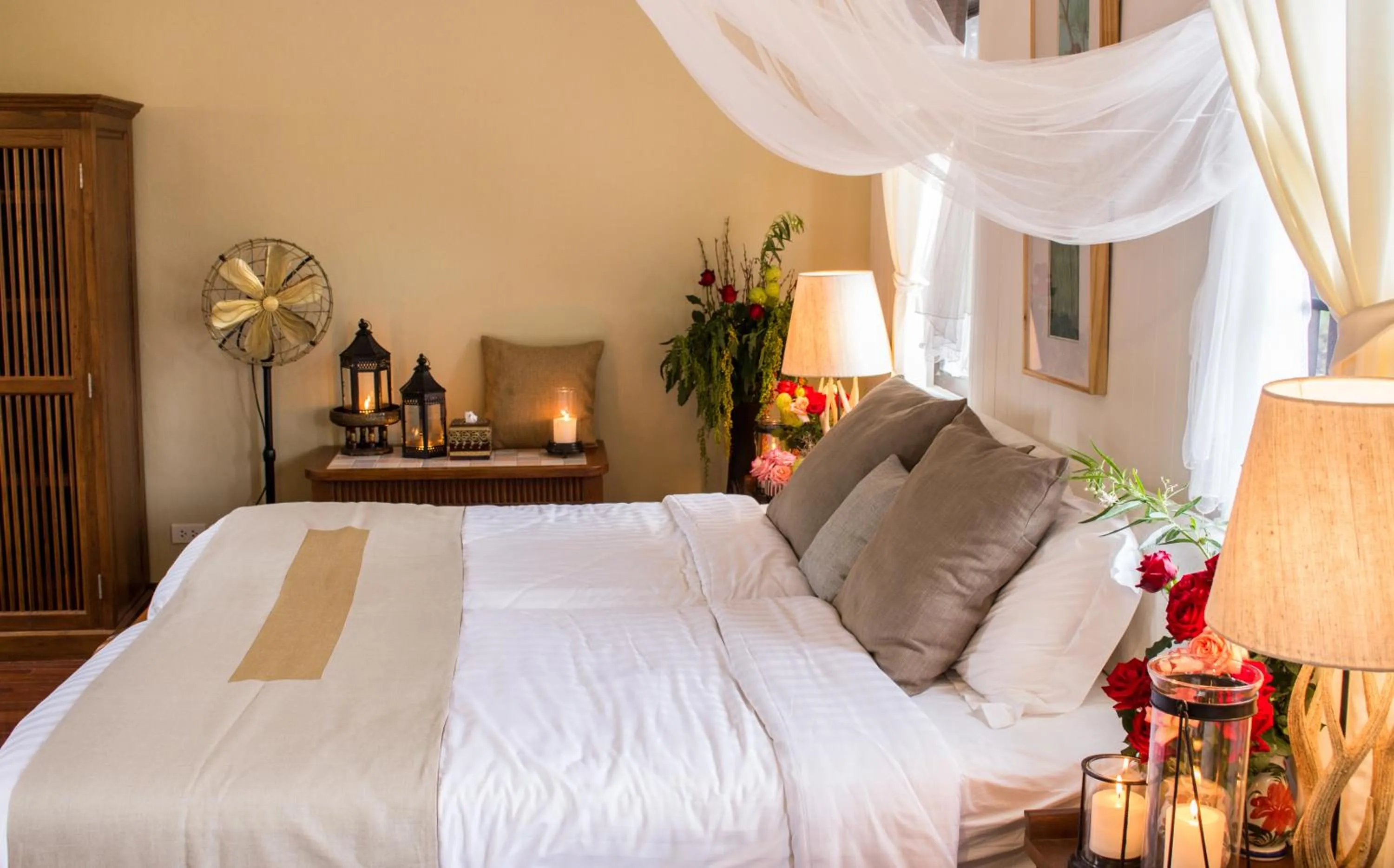 Bed in Phumorkdao Resort