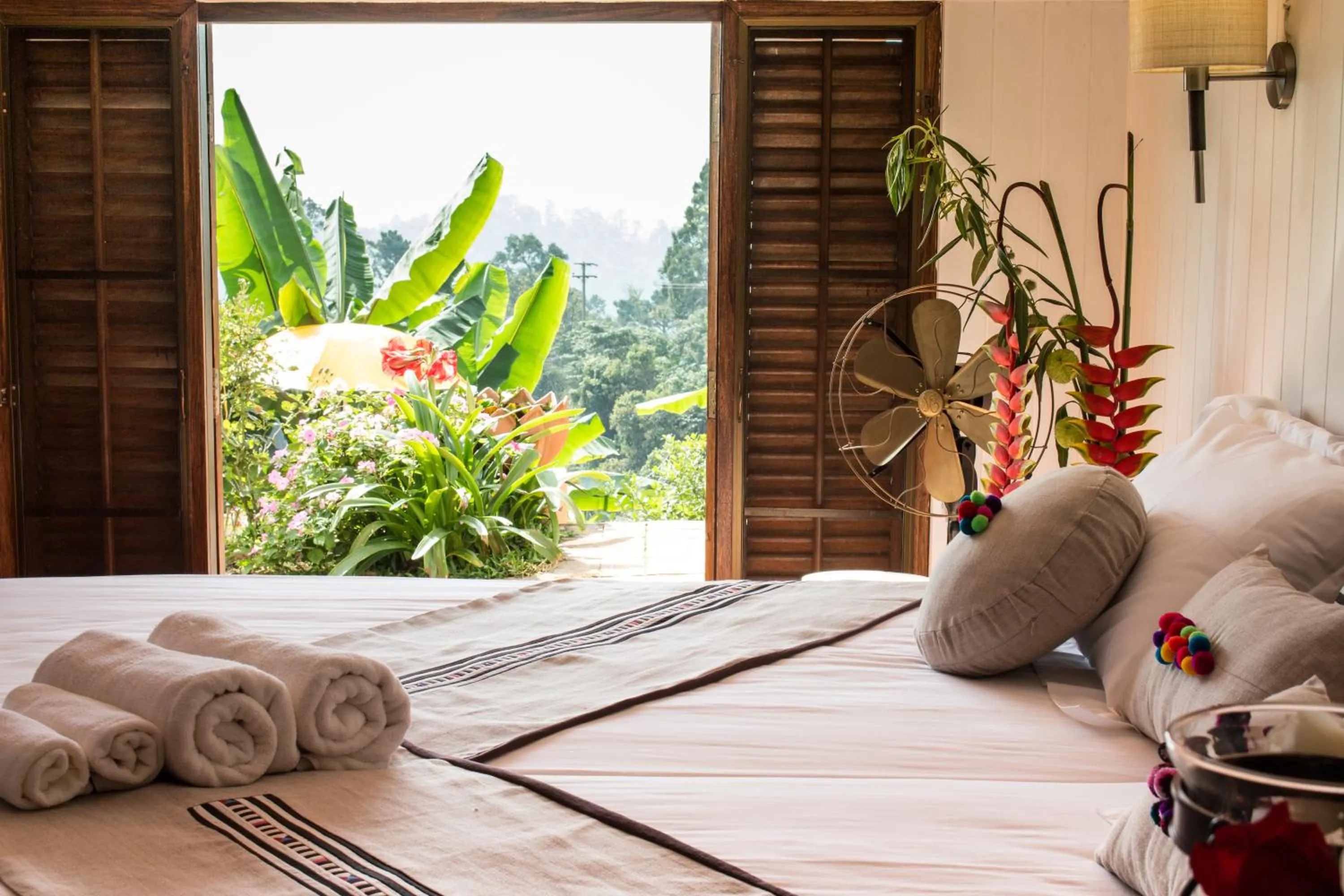 Bed in Phumorkdao Resort