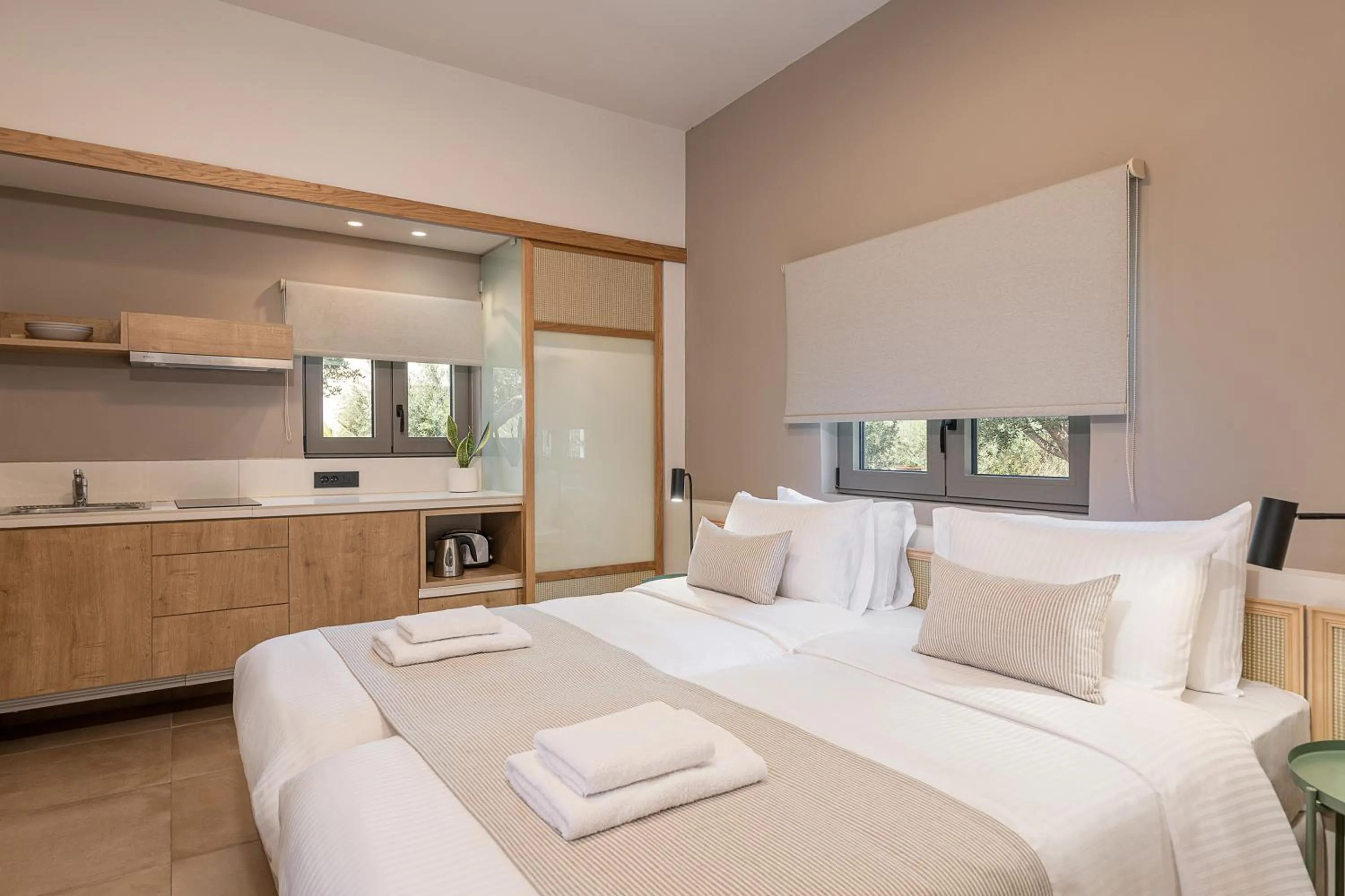 Bed in Elafonisi Resort by Kalomirakis Family