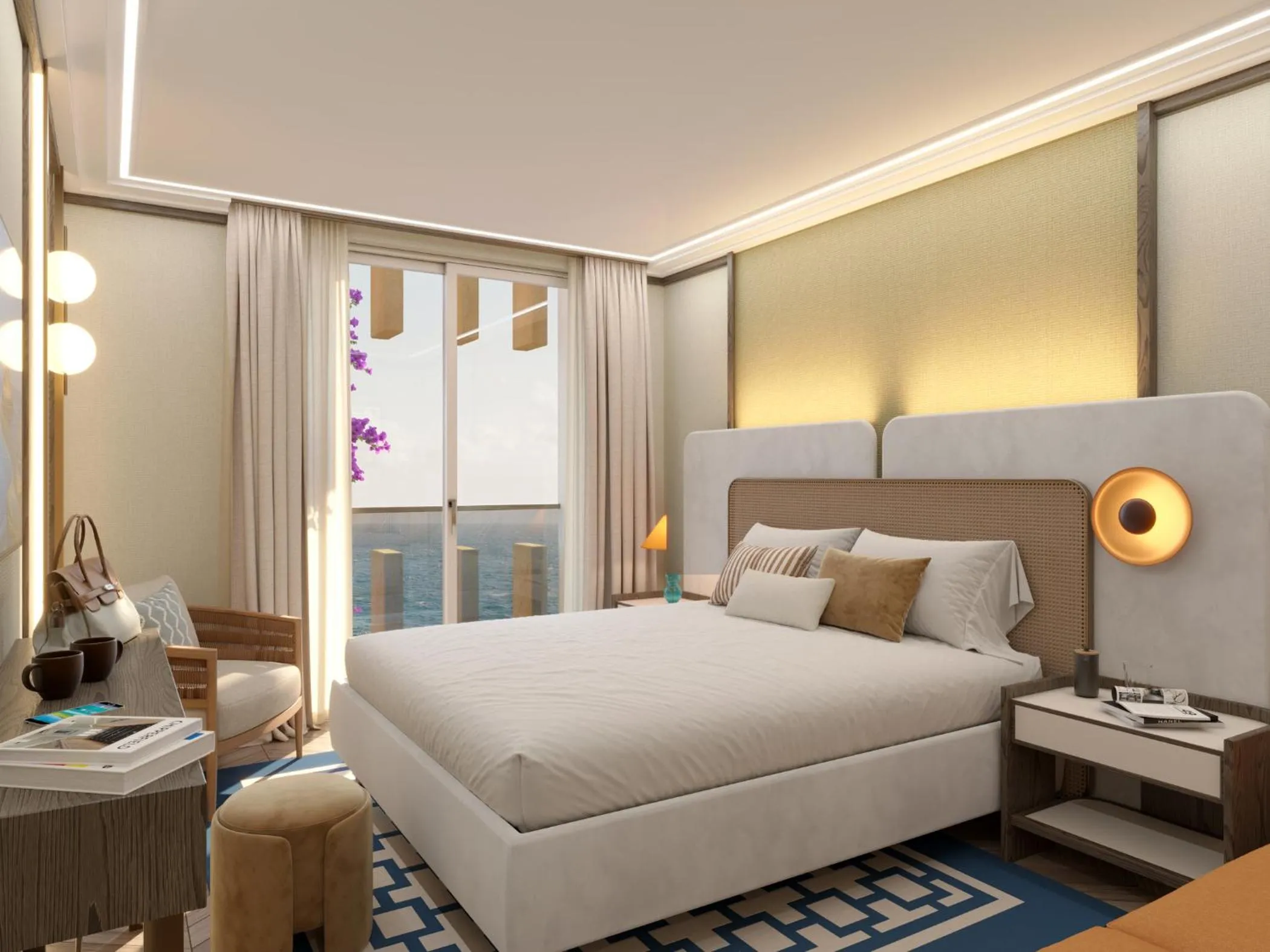 Bedroom, Bed in UNA Hotels Capotaormina