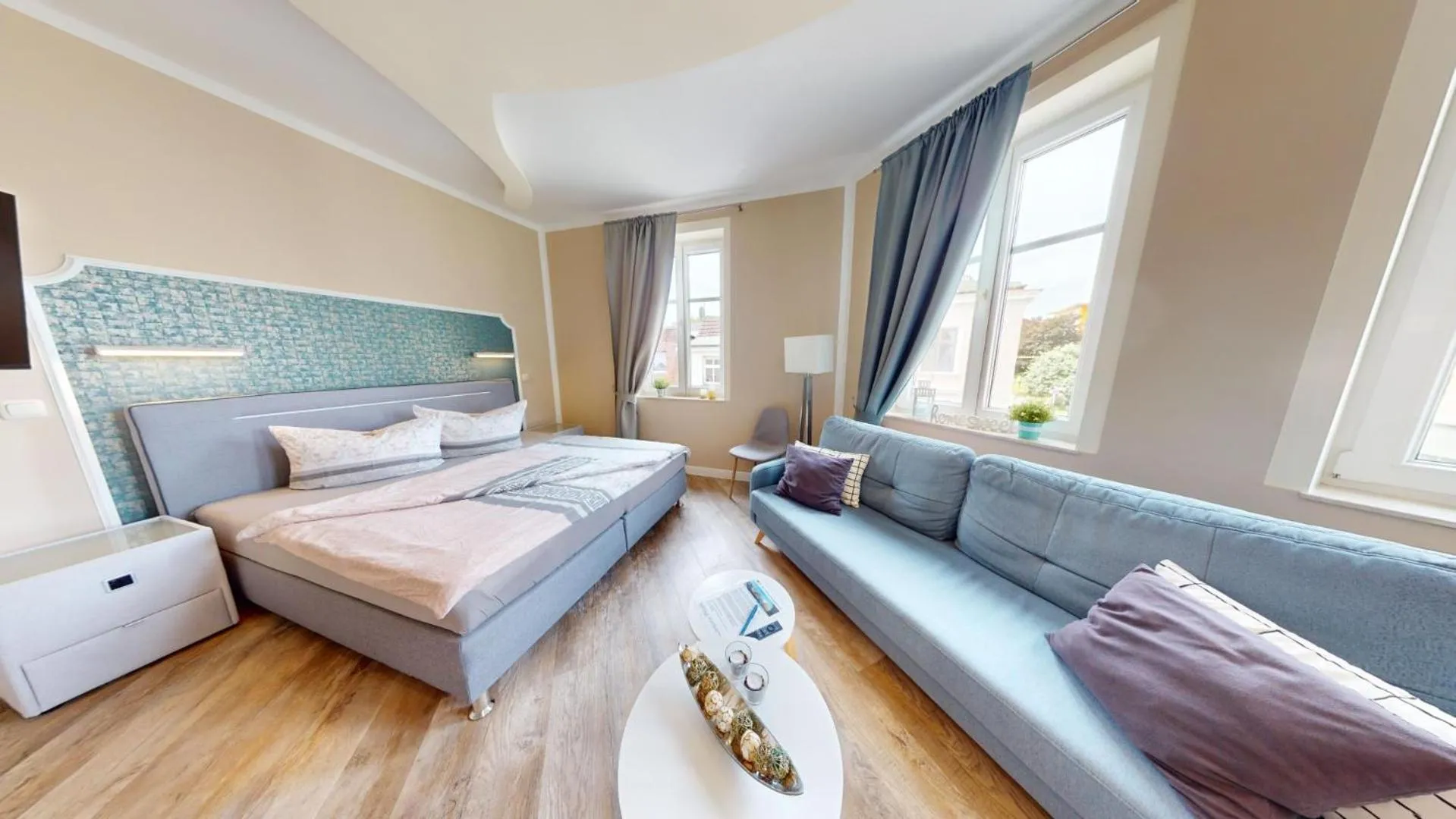 Bed in Apartments am Sund