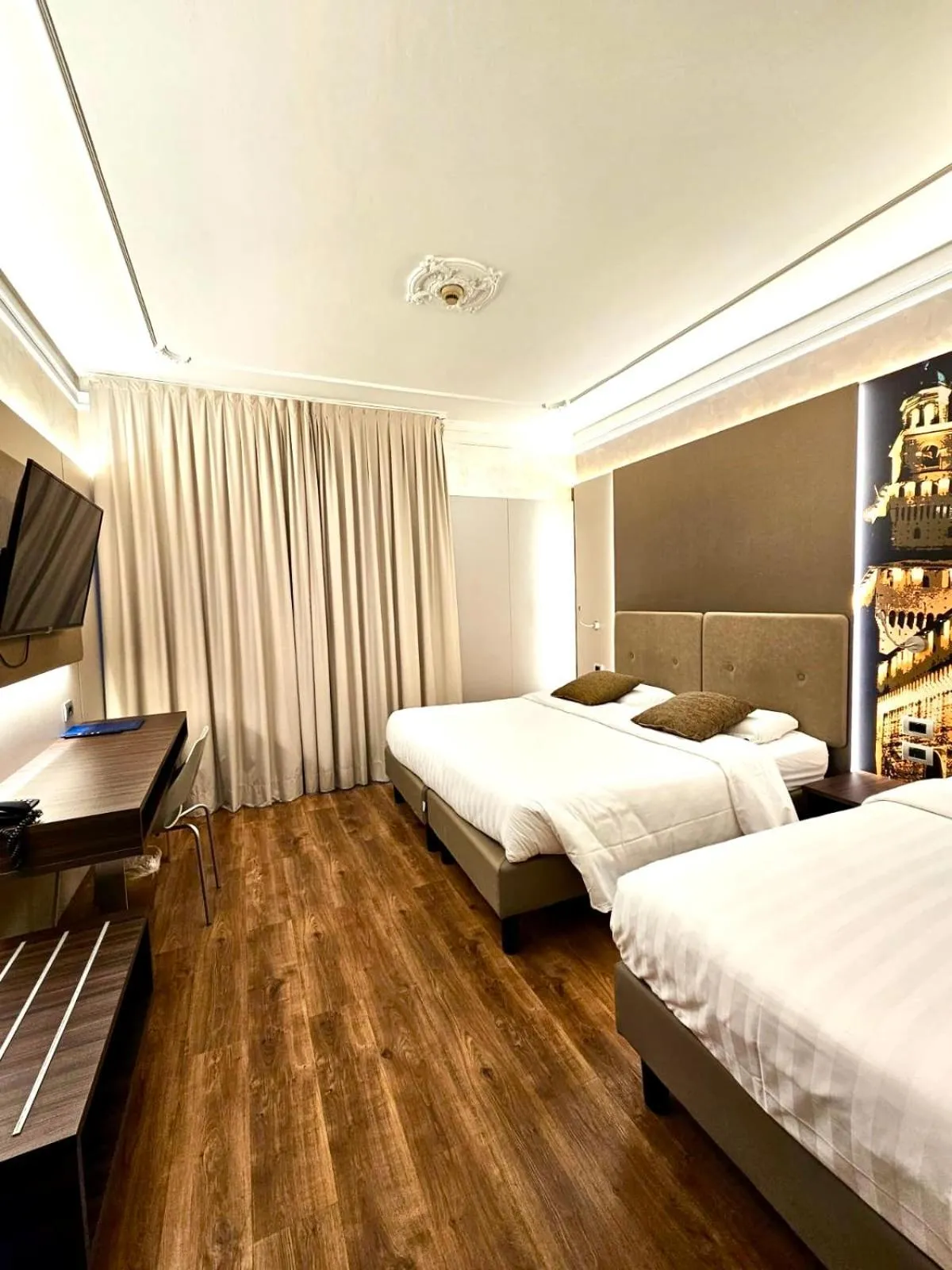 Bedroom, Bed in Hotel Mythos