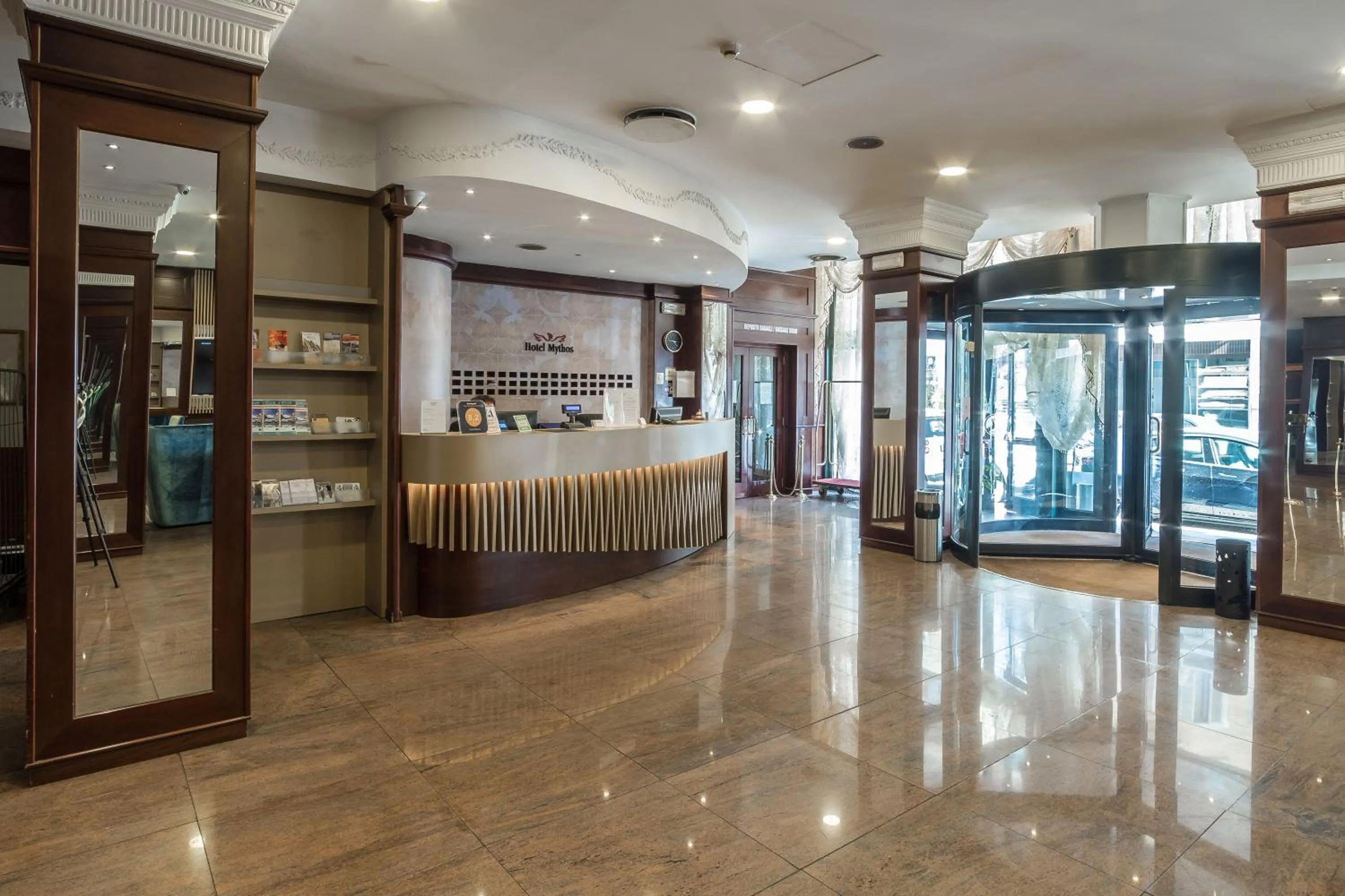 Lobby or reception in Hotel Mythos