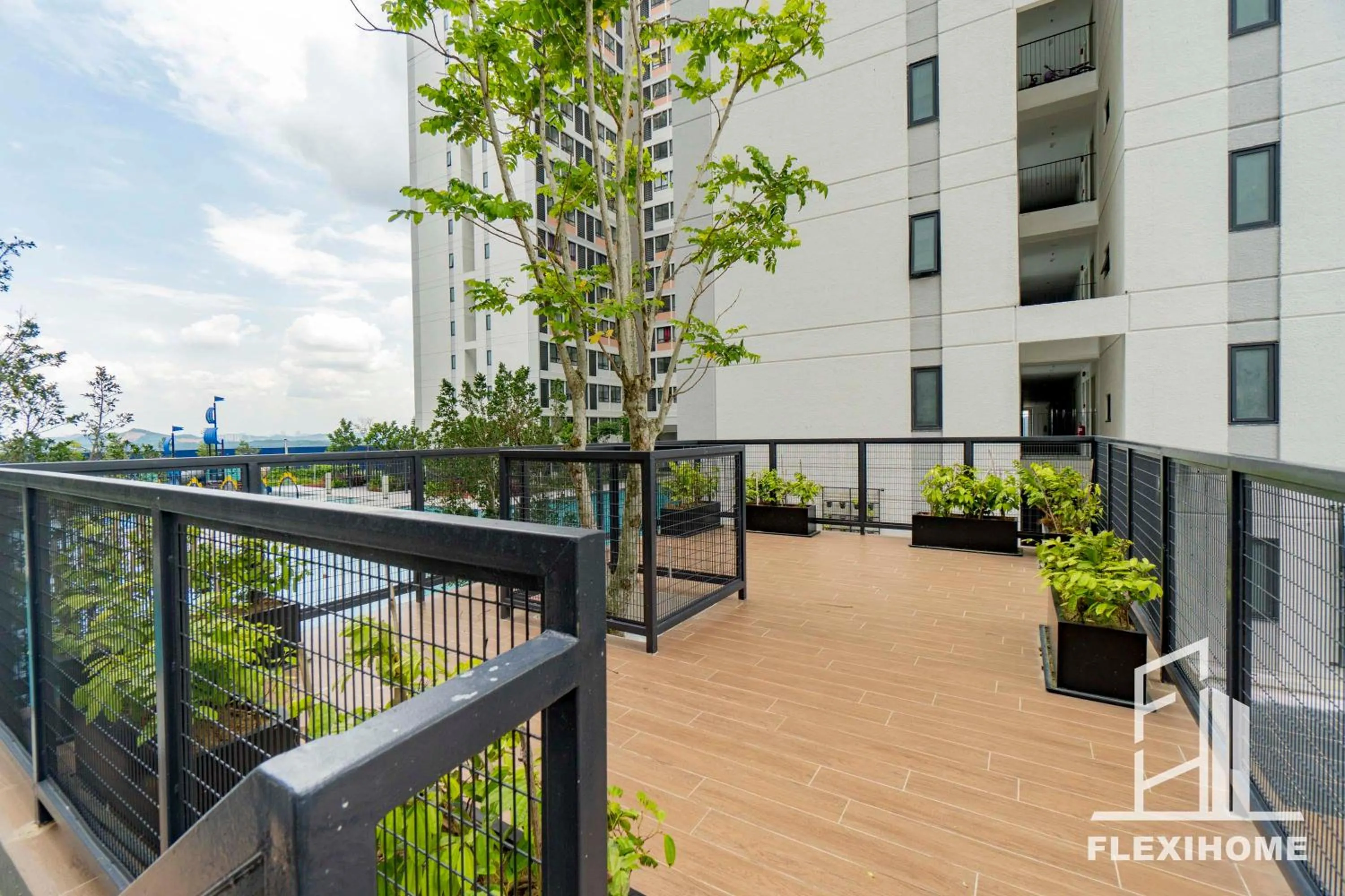 Balcony/Terrace in KLIA-KLIA 2, Comfy Studio, Horizon Suites Sepang-Dengkil by Flexihome-MY