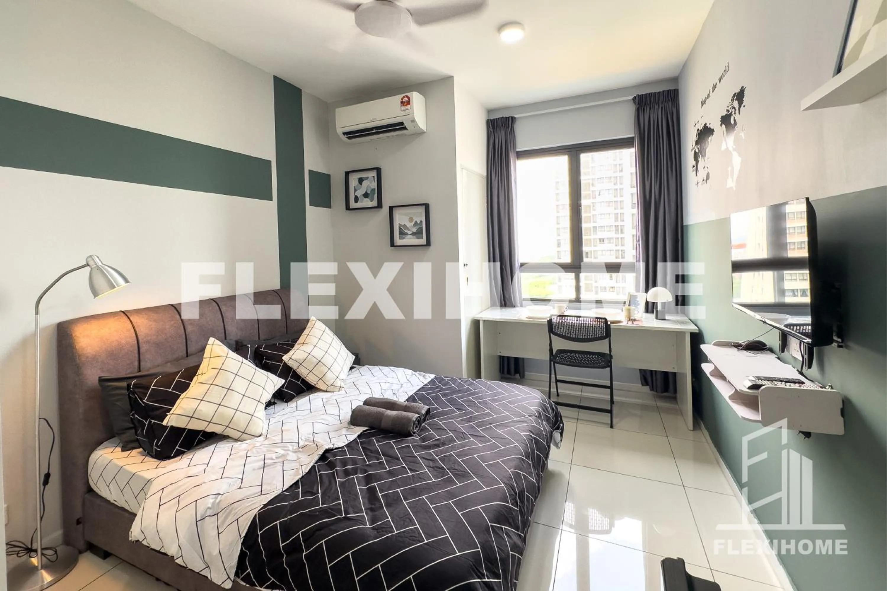Bed in KLIA-KLIA 2, Comfy Studio, Horizon Suites Sepang-Dengkil by Flexihome-MY