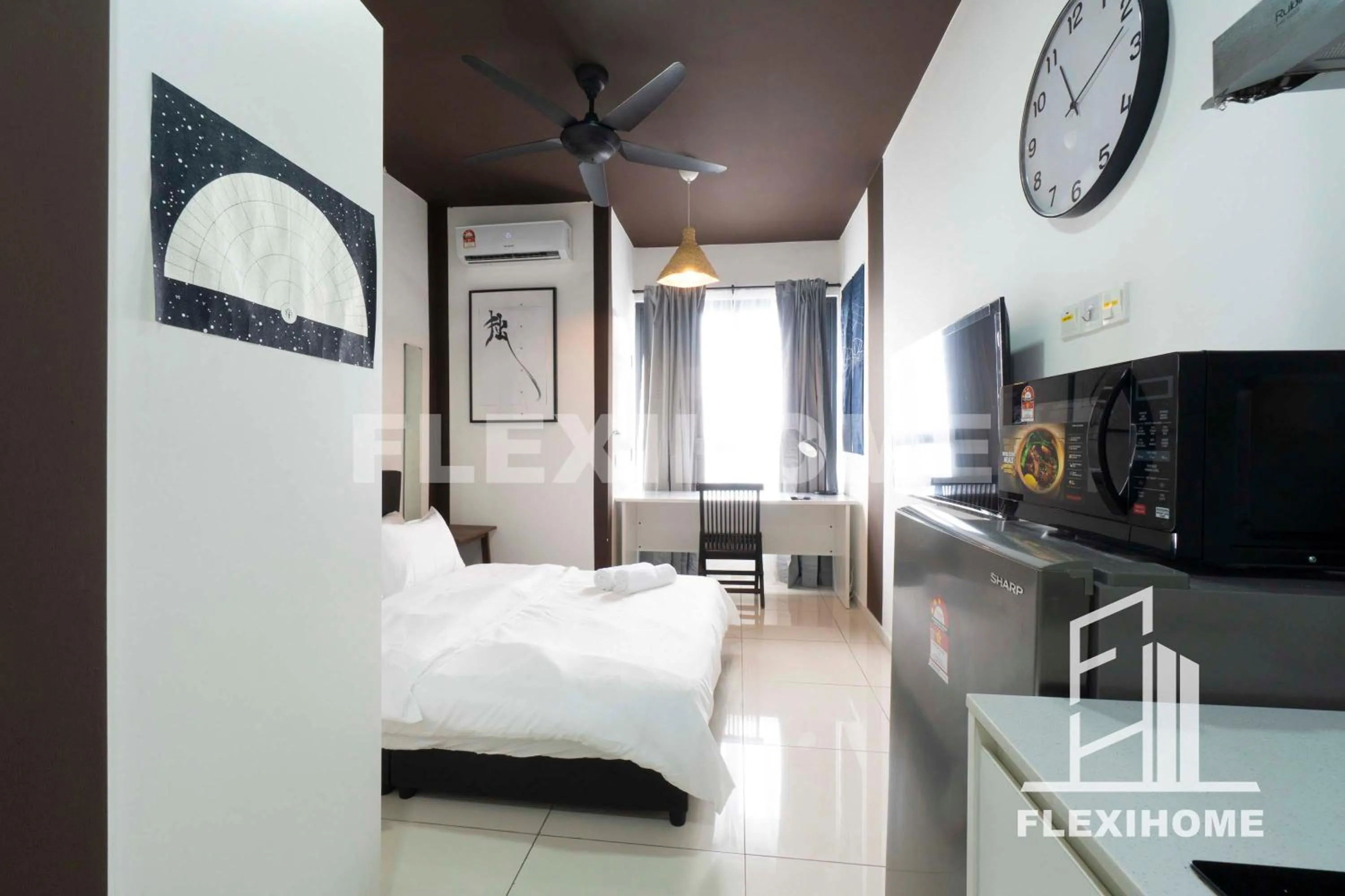 Bed in KLIA-KLIA 2, Comfy Studio, Horizon Suites Sepang-Dengkil by Flexihome-MY