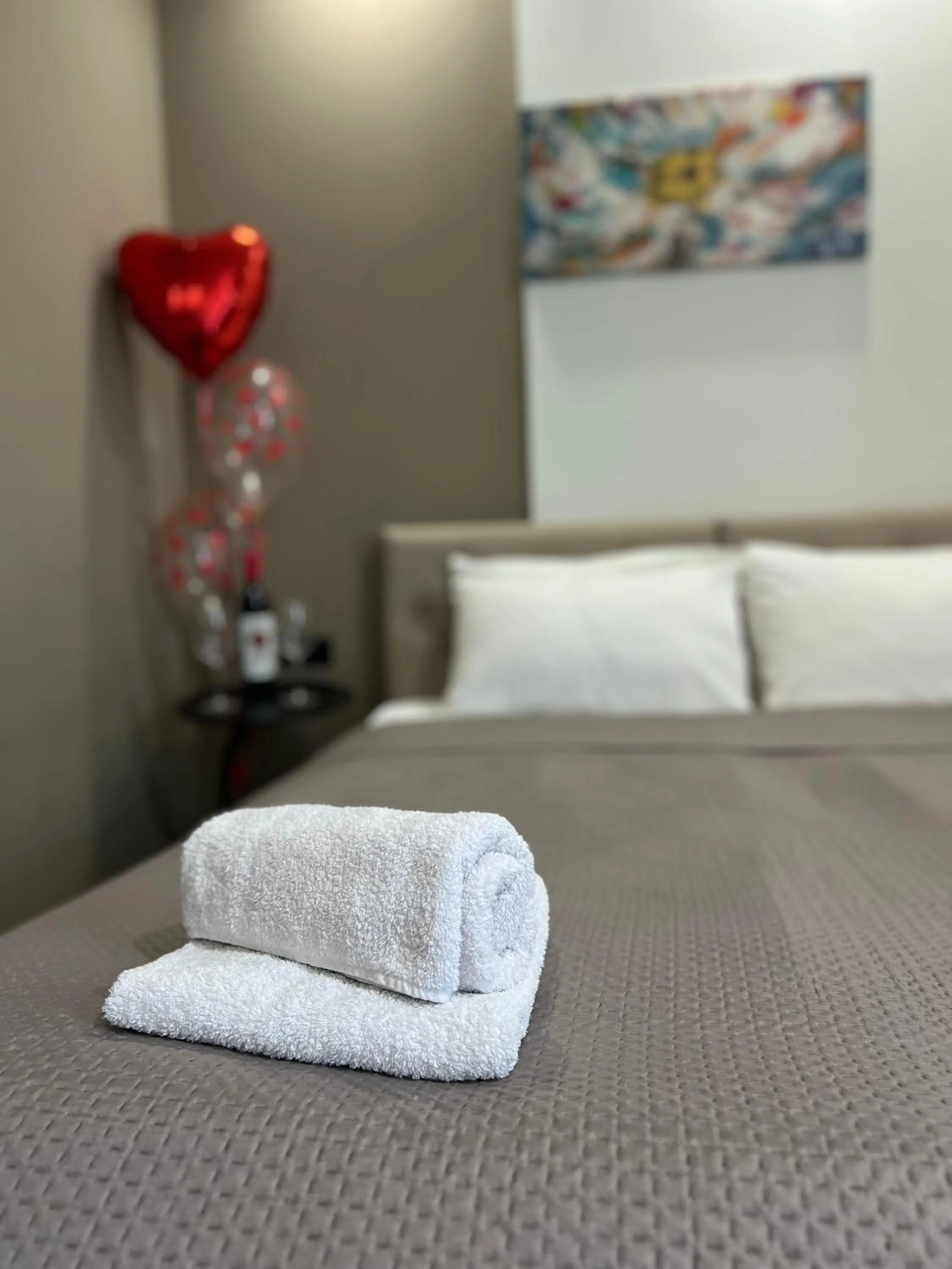 Bed in Garni Hotel Aline