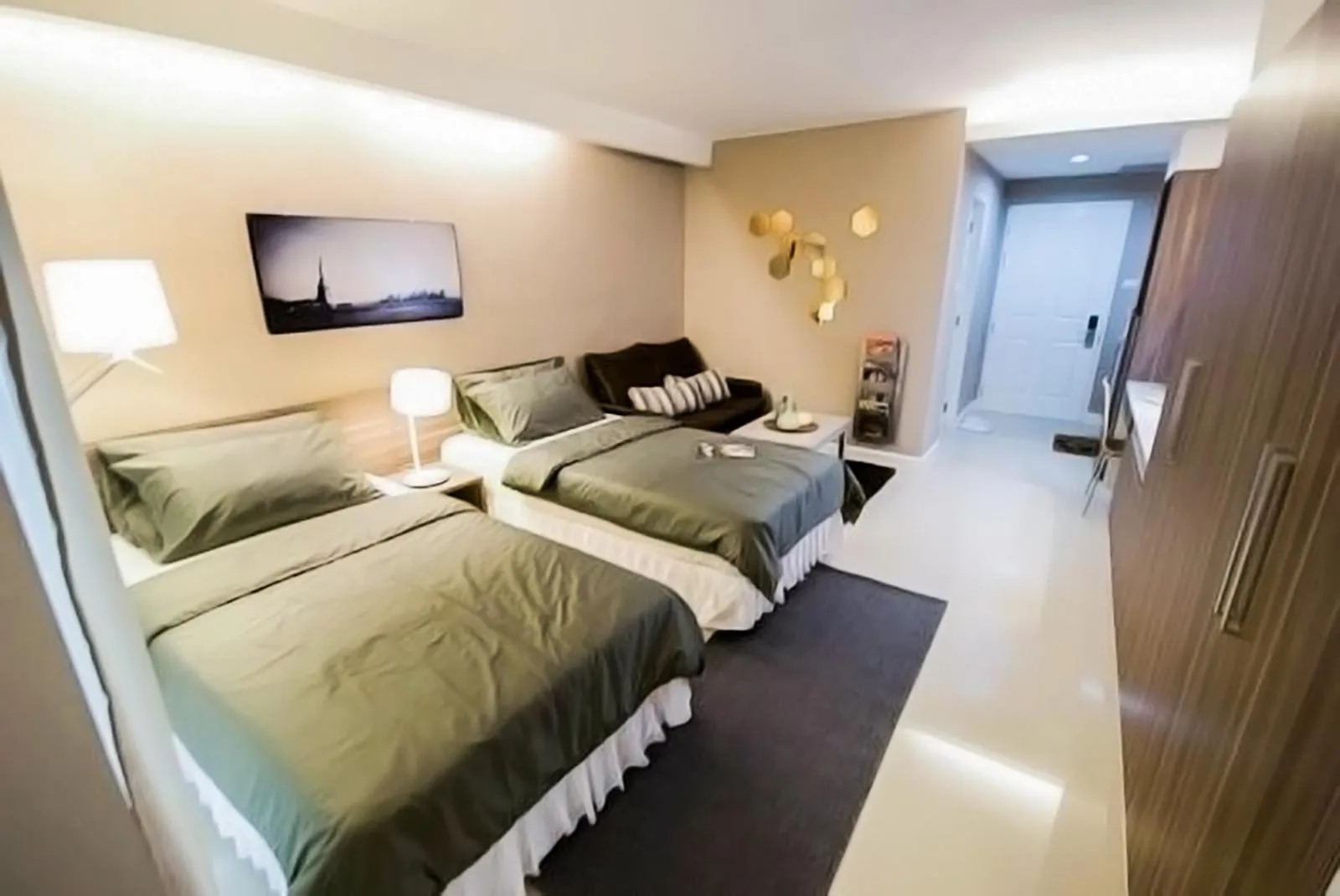 Photo of the whole room, Bed in Jpark Residences at Thammasat Rangsit