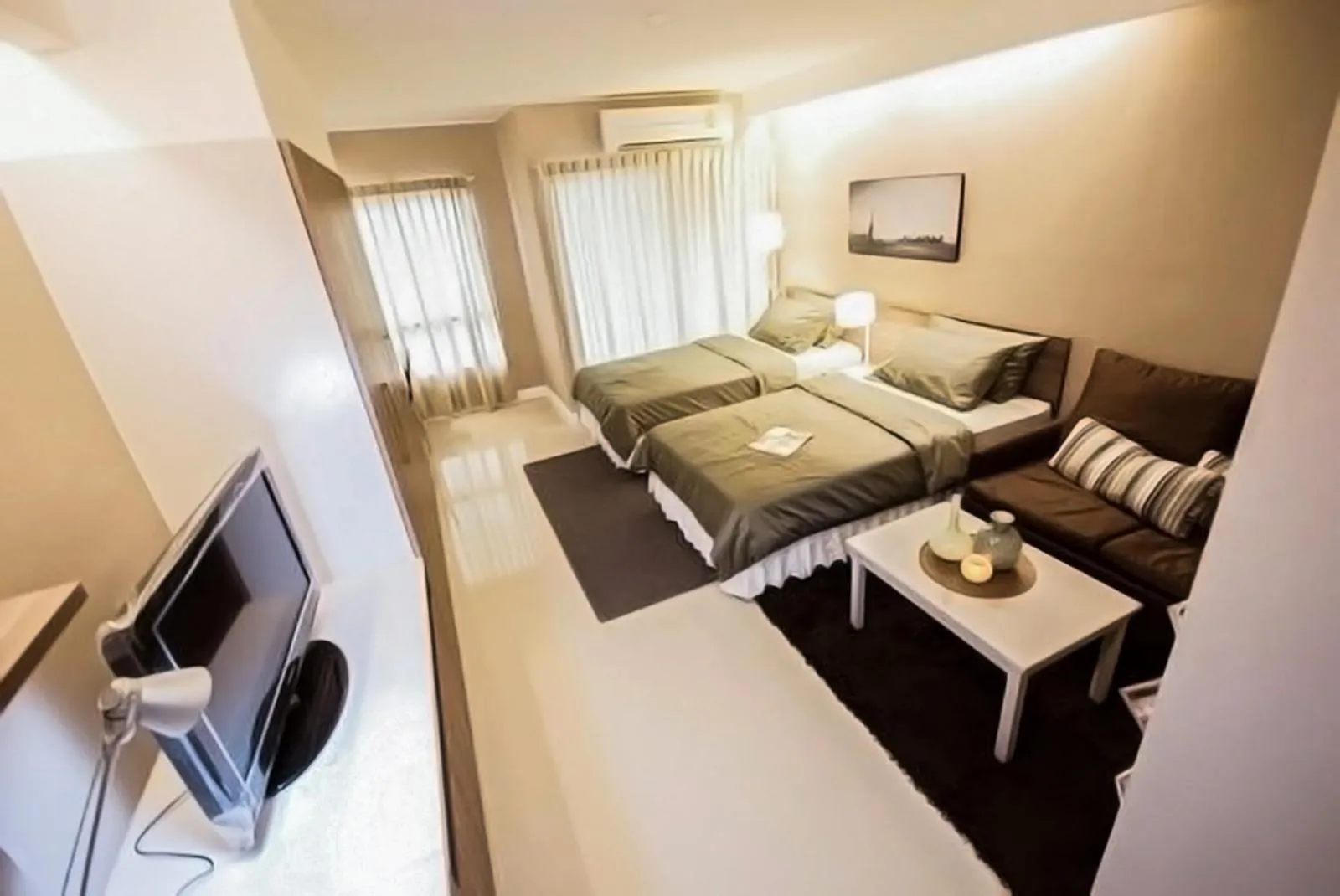 Photo of the whole room, Bed in Jpark Residences at Thammasat Rangsit