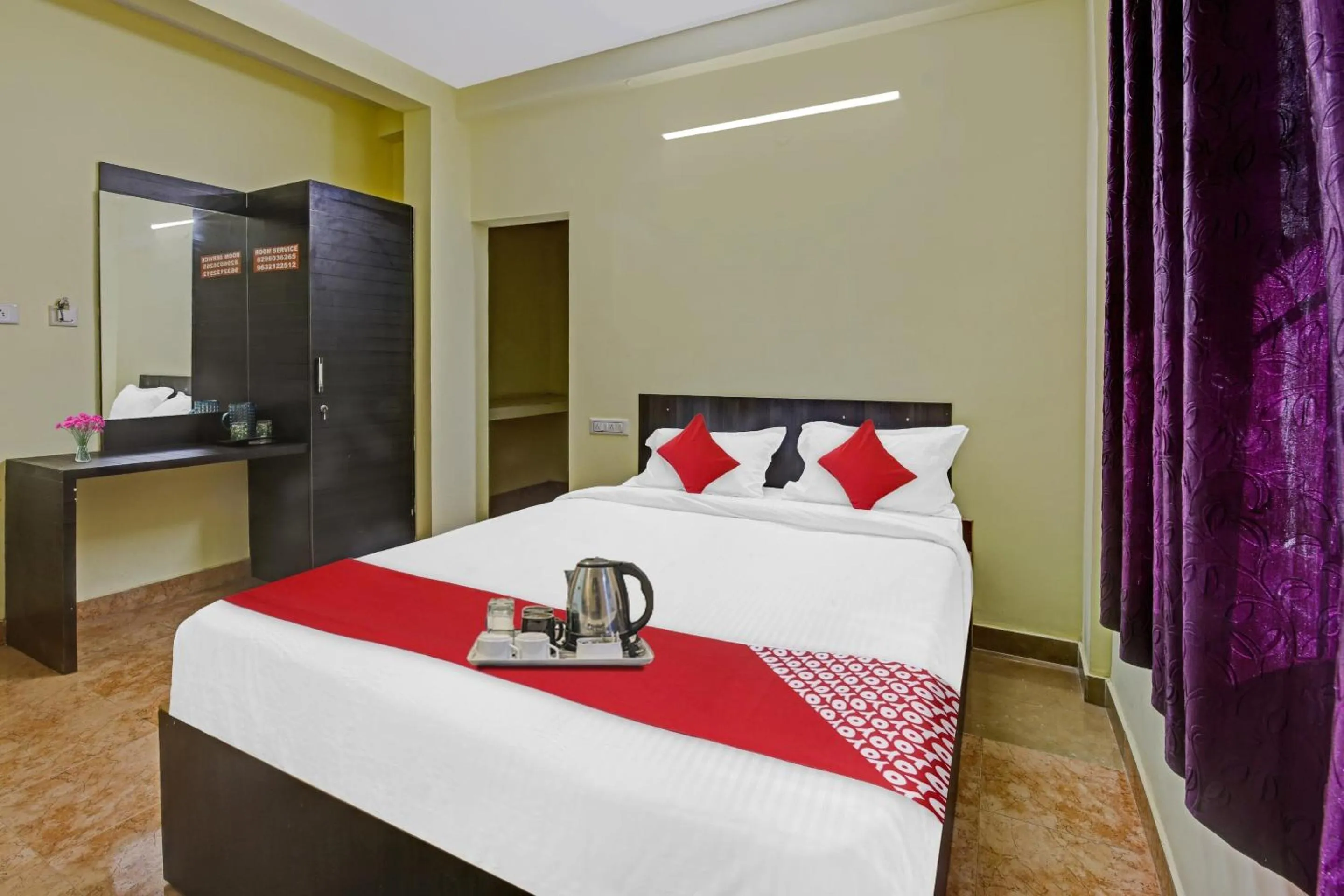 Bedroom, Bed in Hotel O Honnagiri Residency