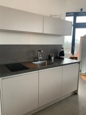 Kitchen or kitchenette in Hotel im Bunker