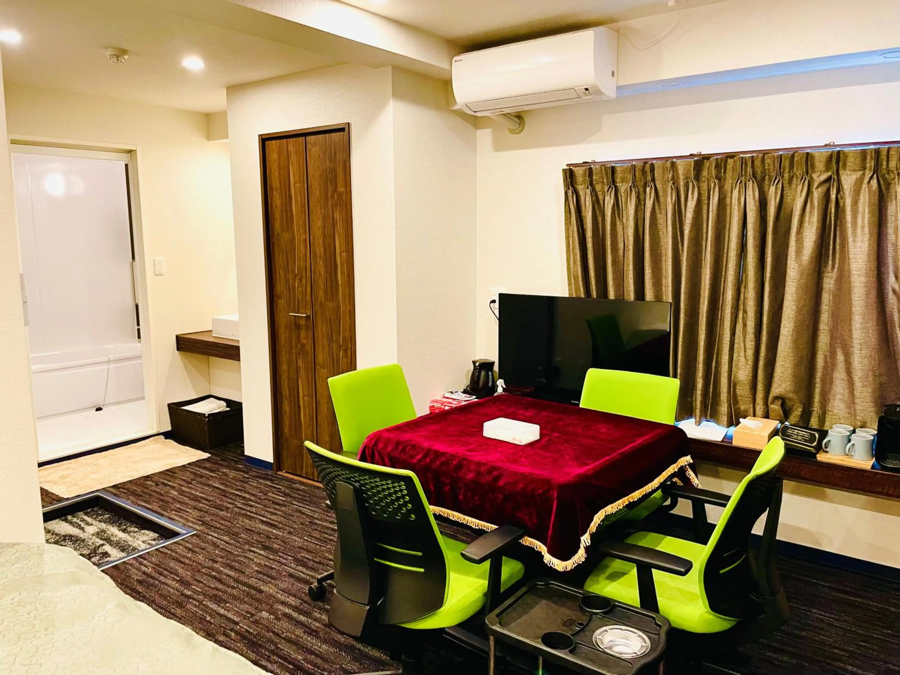 Seating area in AYA Hotel